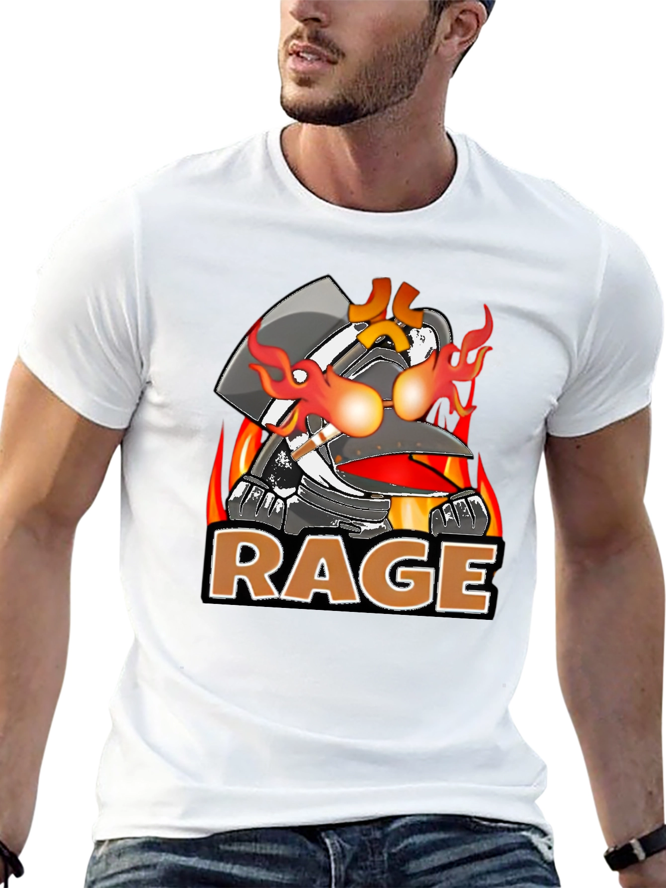 Black RAGE Graphic T-Shirt - Bold & Edgy Design view 13