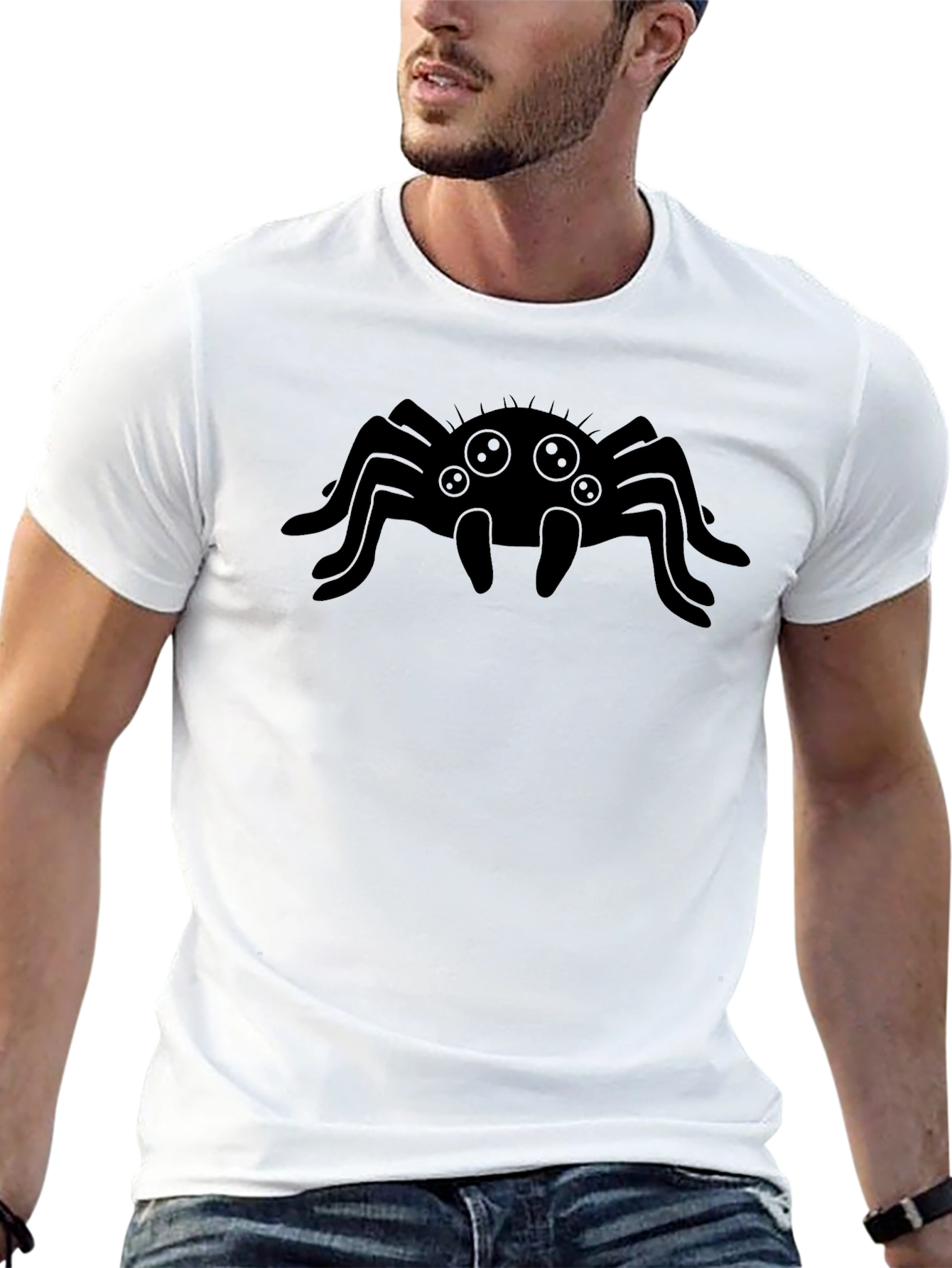 Black Spider Graphic Tee - Men's Black T-Shirt view 13