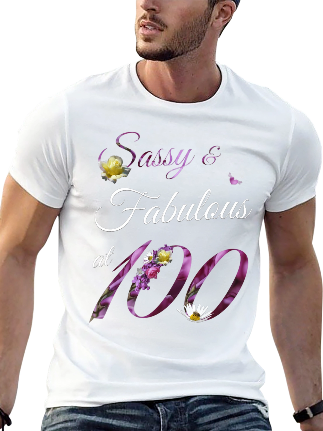 Black Sassy & Fabulous 100th Birthday T-Shirt view 13