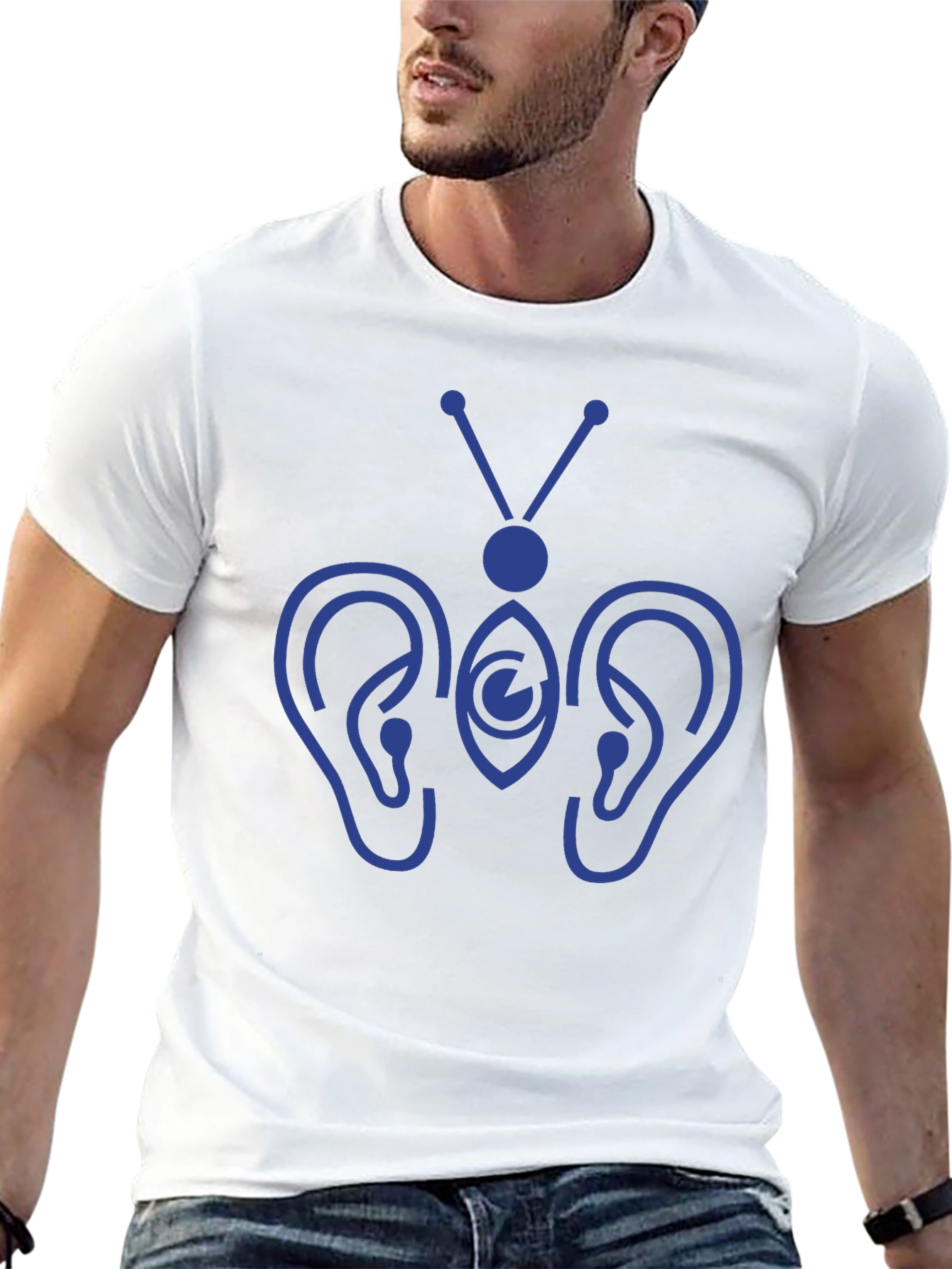 Hearing Butterfly Graphic Tee - Black - 13