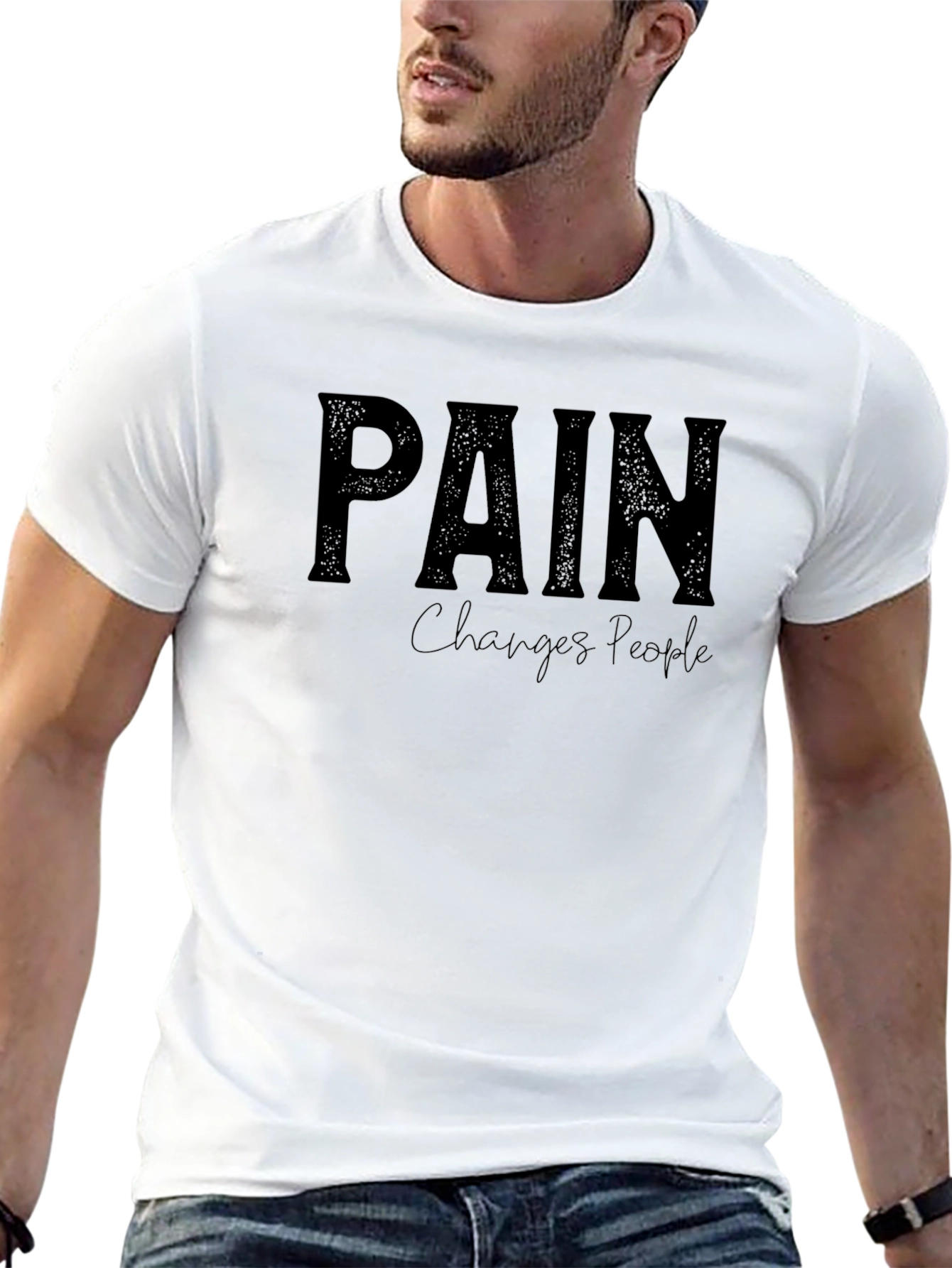 Black Pain Changes People Graphic T-Shirt view 13