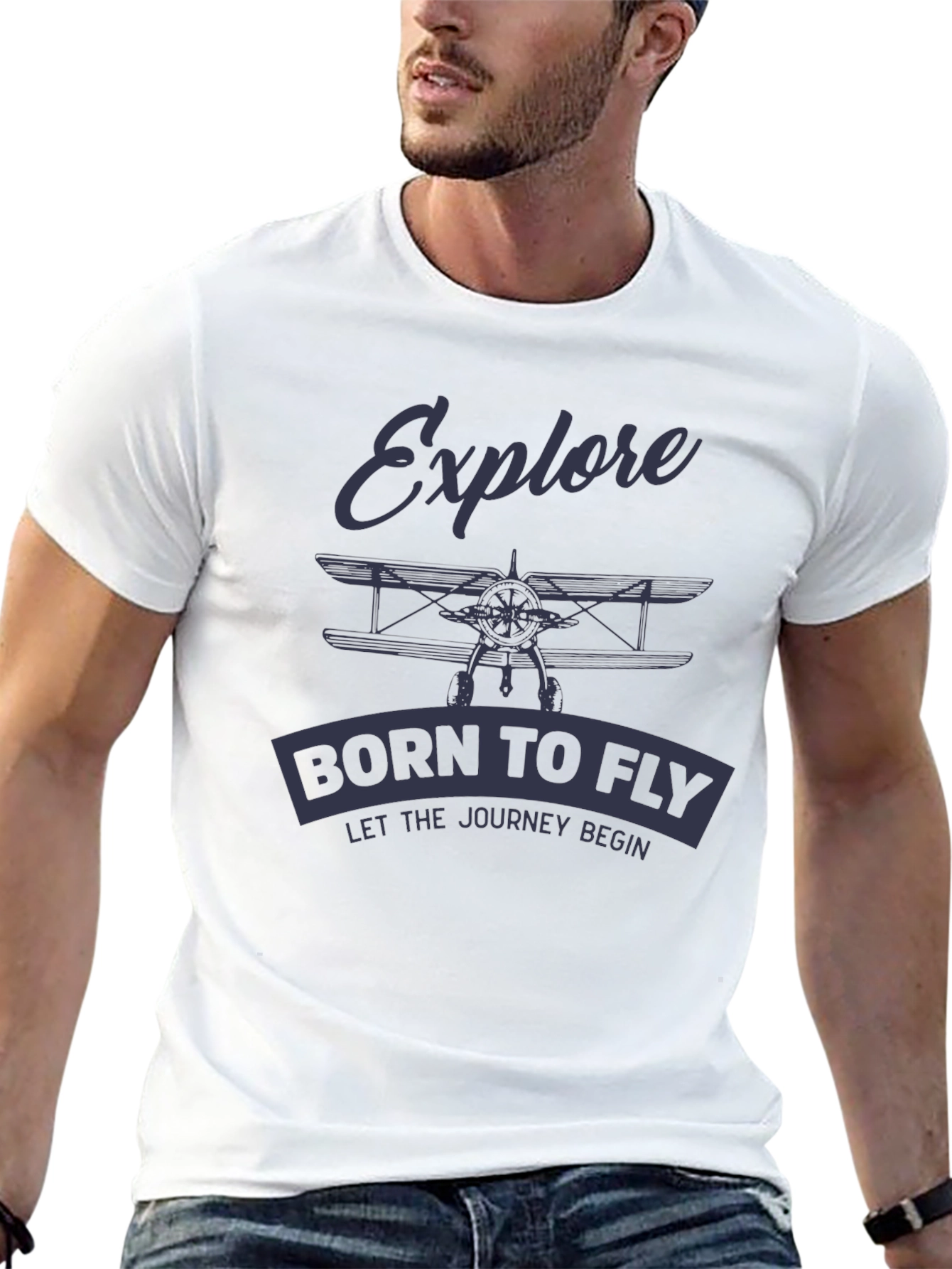 Black Explore Born to Fly Graphic T-Shirt view 13