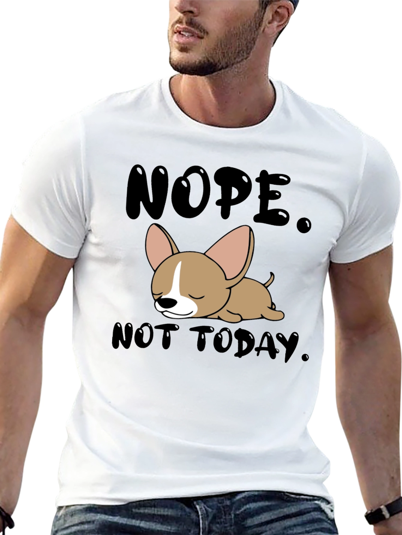 Black Nope Not Today Graphic T-Shirt view 13