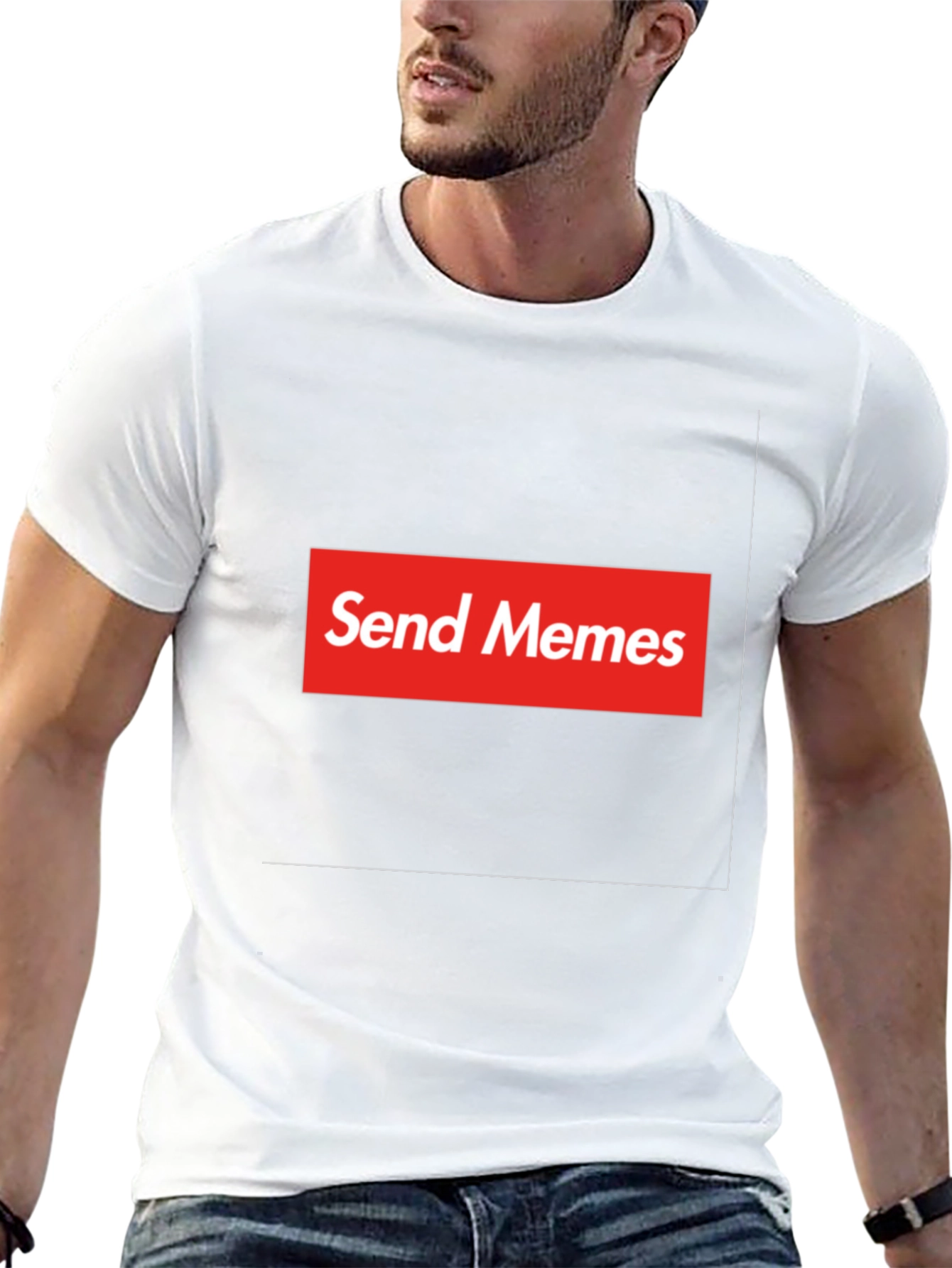 Black Send Memes Graphic Tee - Supreme Parody view 13