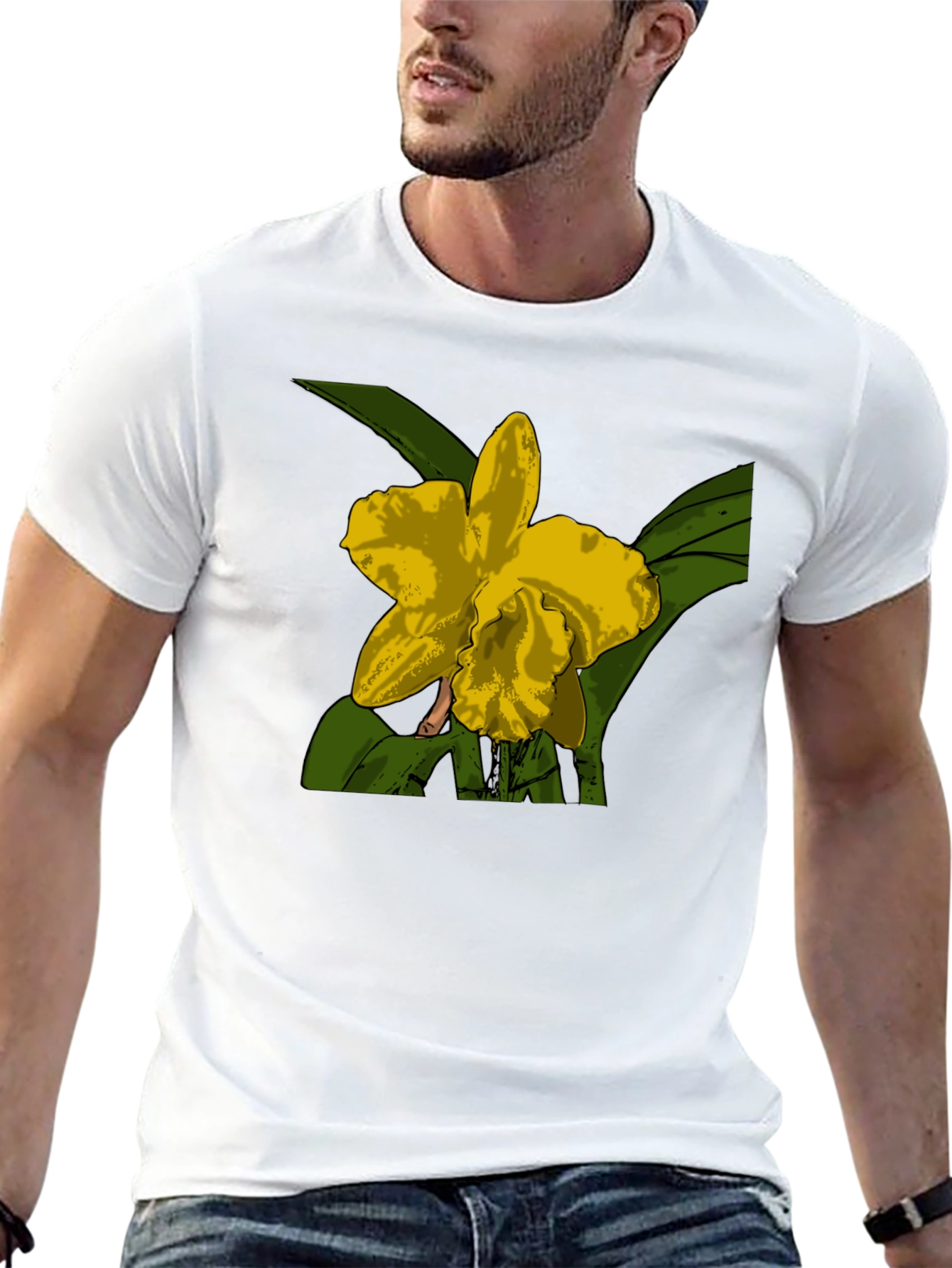 Black Orchid Graphic Tee - Black Cotton Blend view 13