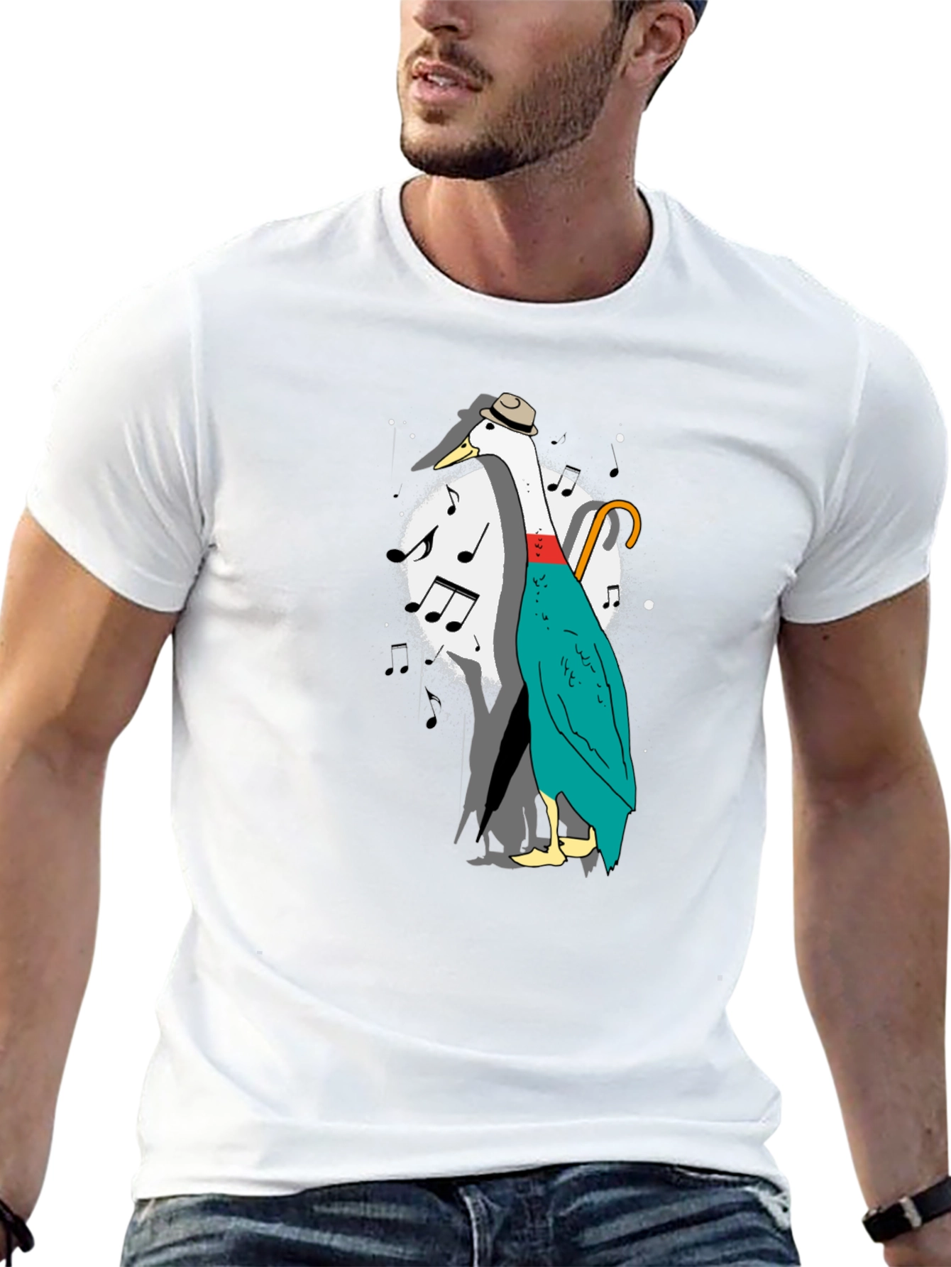 Black Musical Duck Graphic Tee - Quirky Fun Shirt view 13