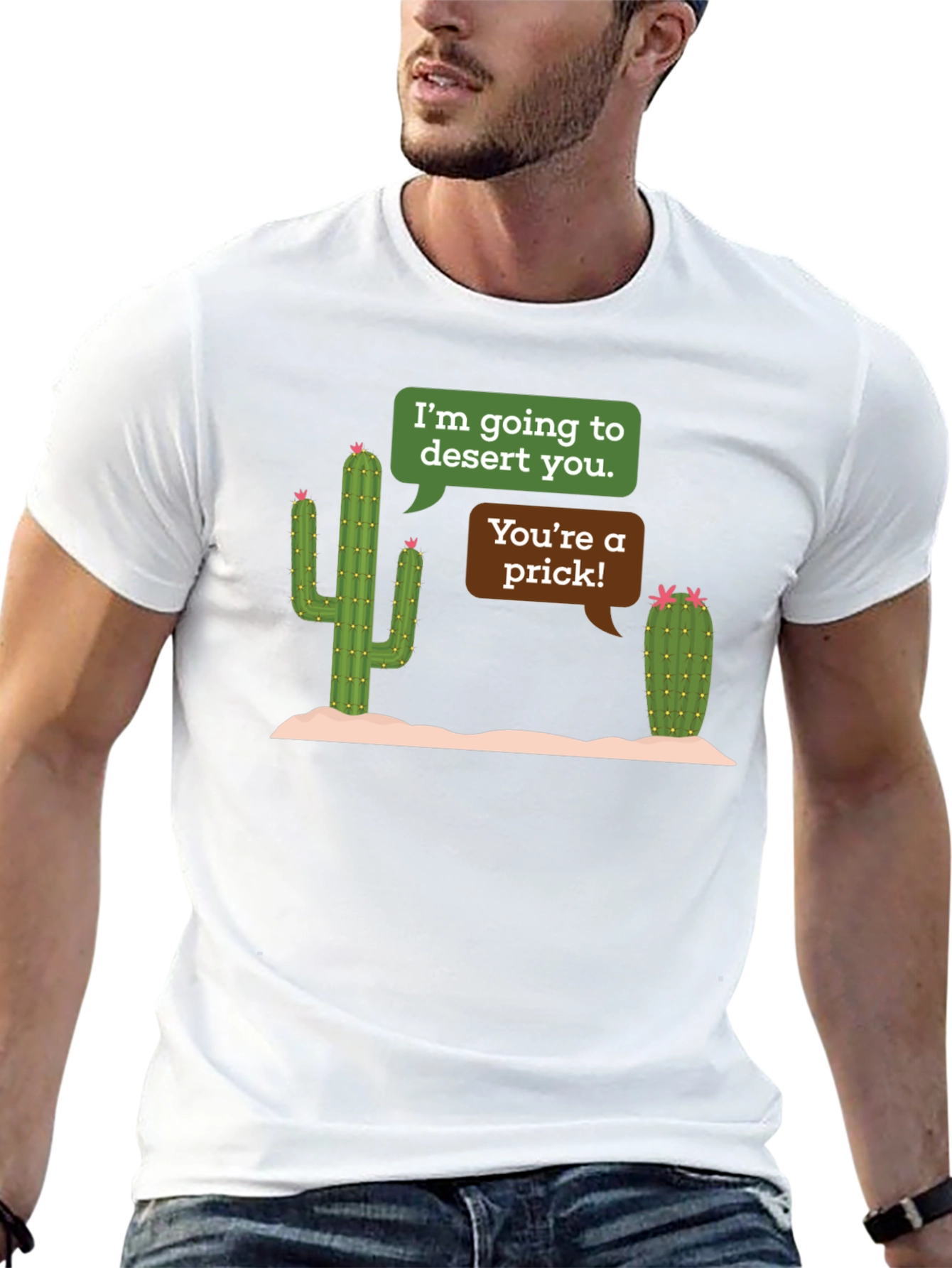Black Desert You Cactus Humor Black T-Shirt view 13