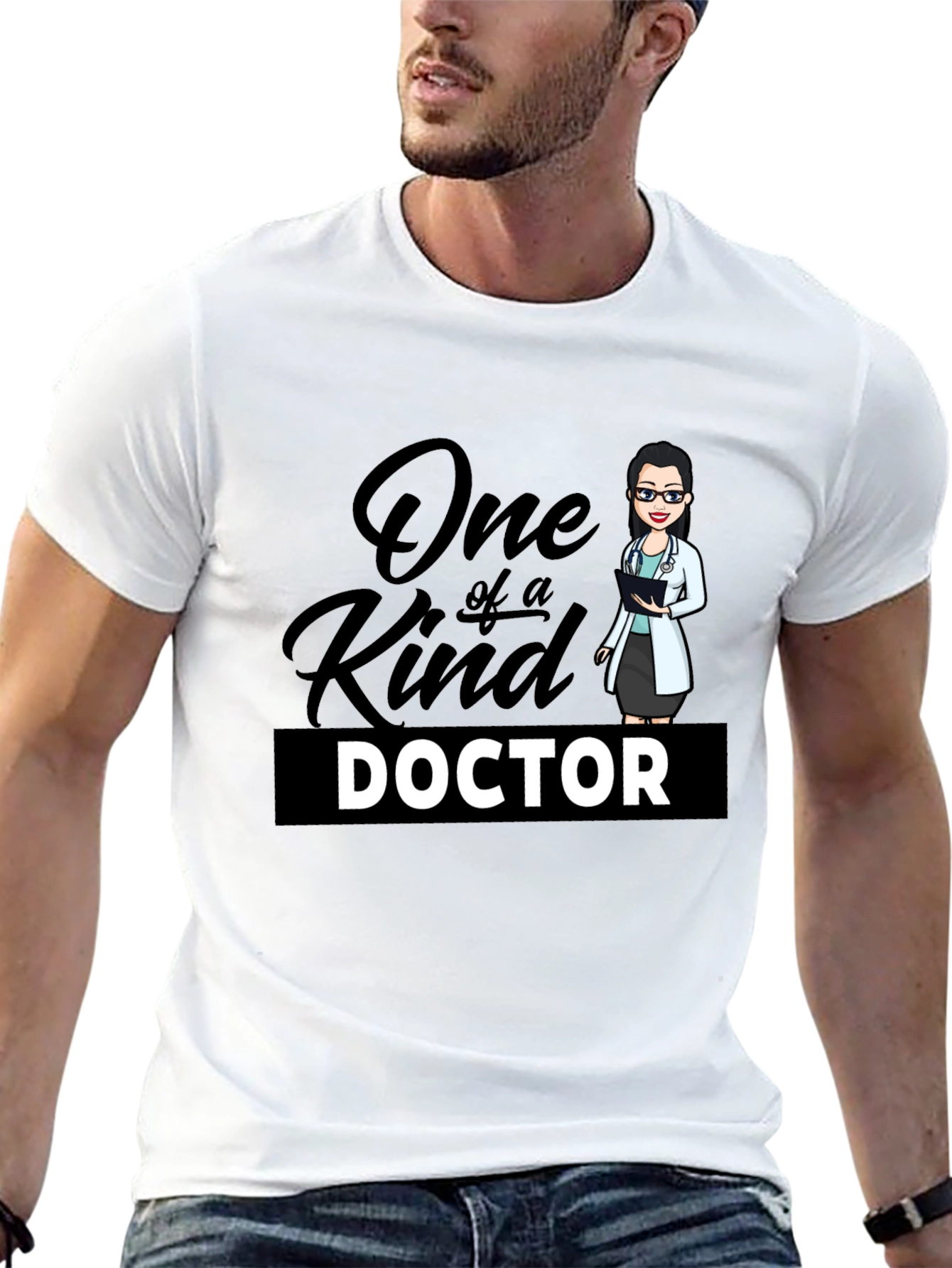 Black One of a Kind Doctor T-Shirt - Black Cotton Blend view 13