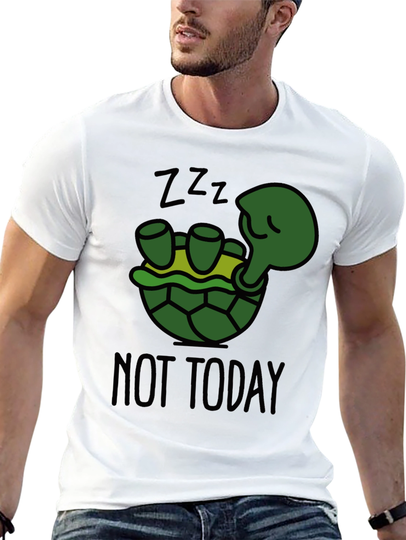 Black Lazy Turtle T-Shirt - Not Today view 13
