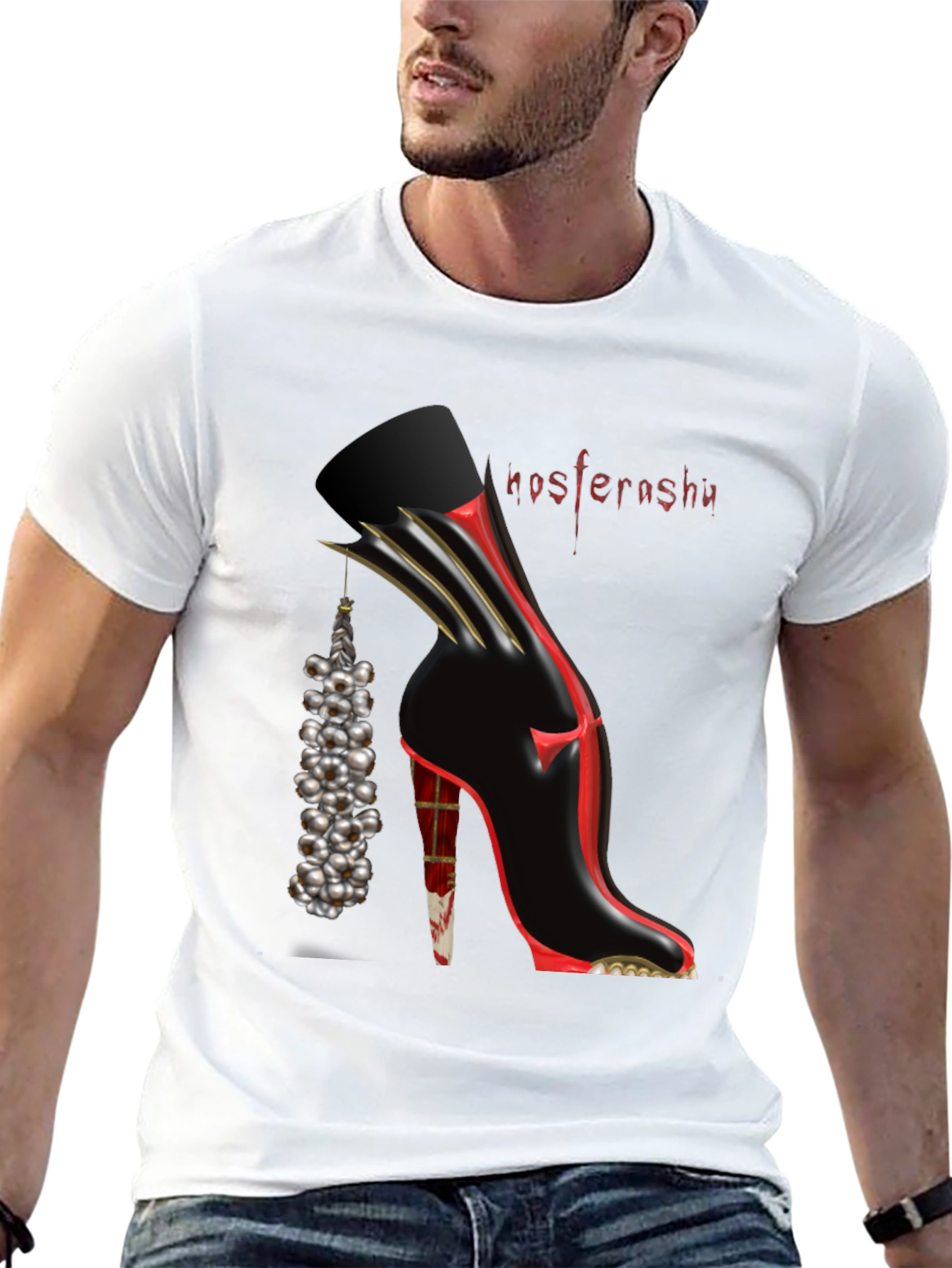 Black Nosferashu Graphic T-Shirt view 13