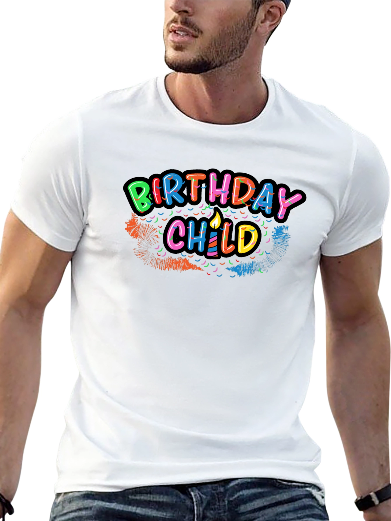 Black Birthday Child Graphic Tee - Black Cotton Shirt view 13