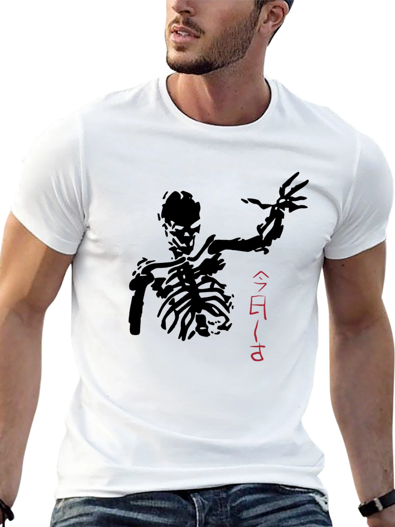 Black Skeleton Graphic Tee - Black view 13