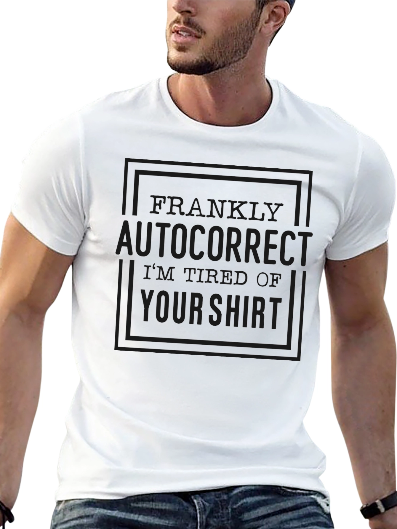 Black Funny Autocorrect Humor T-Shirt view 13