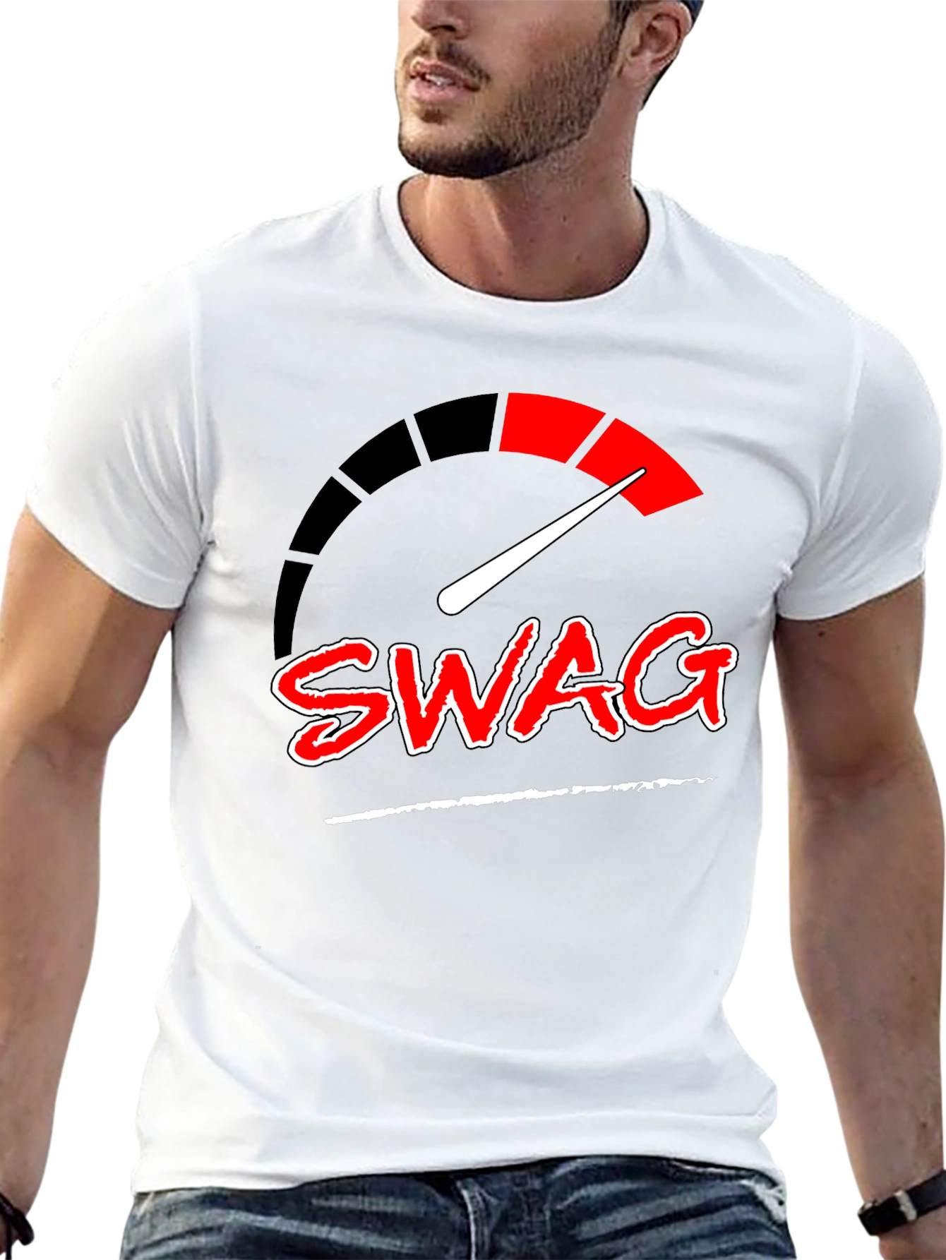 Black Swag Meter Graphic Tee - Cool Streetwear view 13