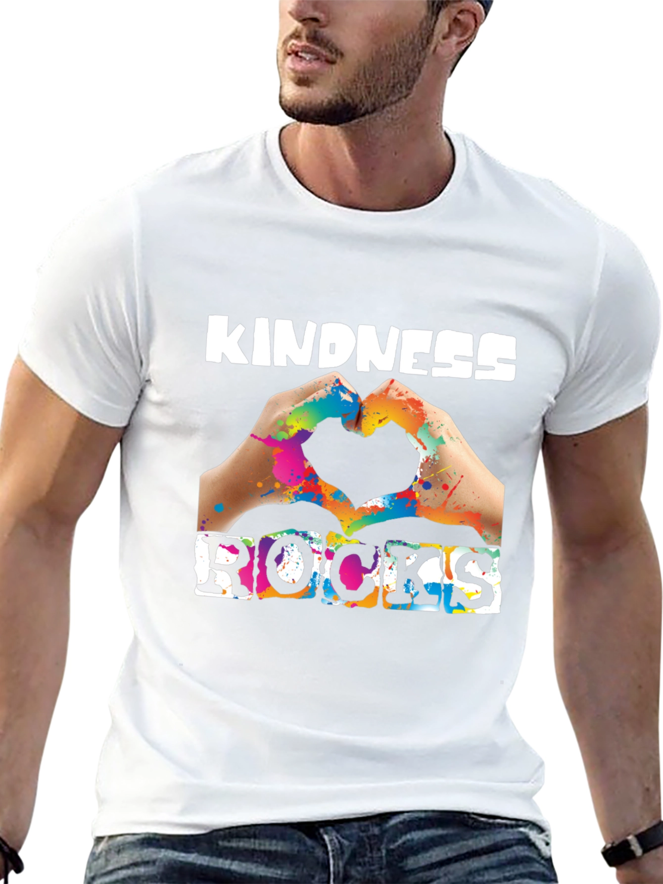 Black Kindness Rocks Graphic Tee - Black view 13