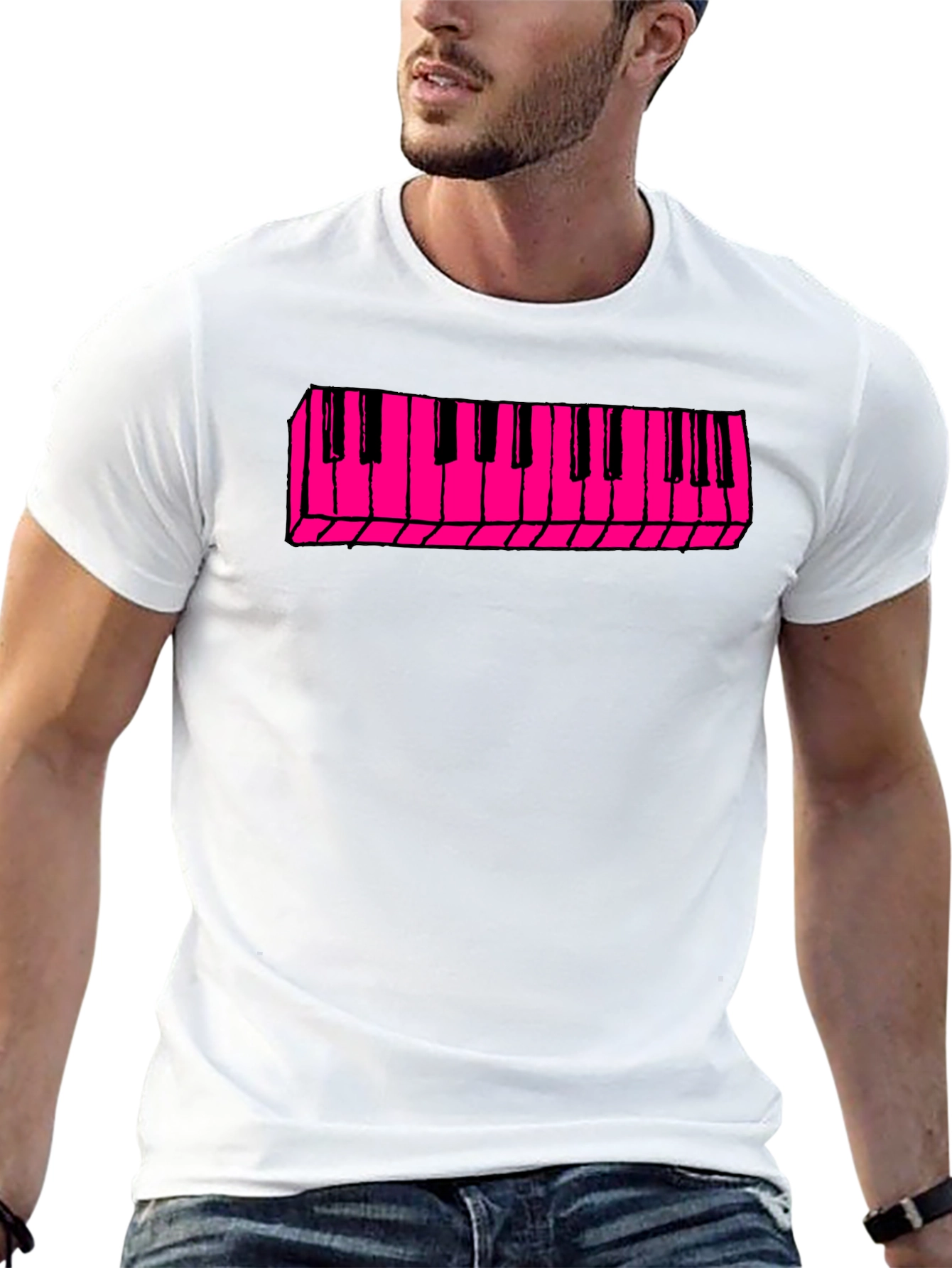 Black Keyboard T-Shirt - Retro Style view 13
