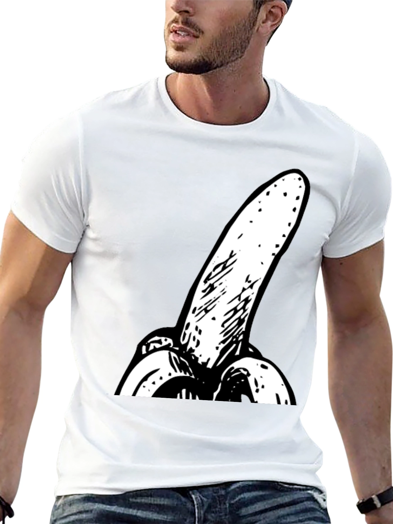 Black Novelty Banana Graphic Black T-Shirt view 13