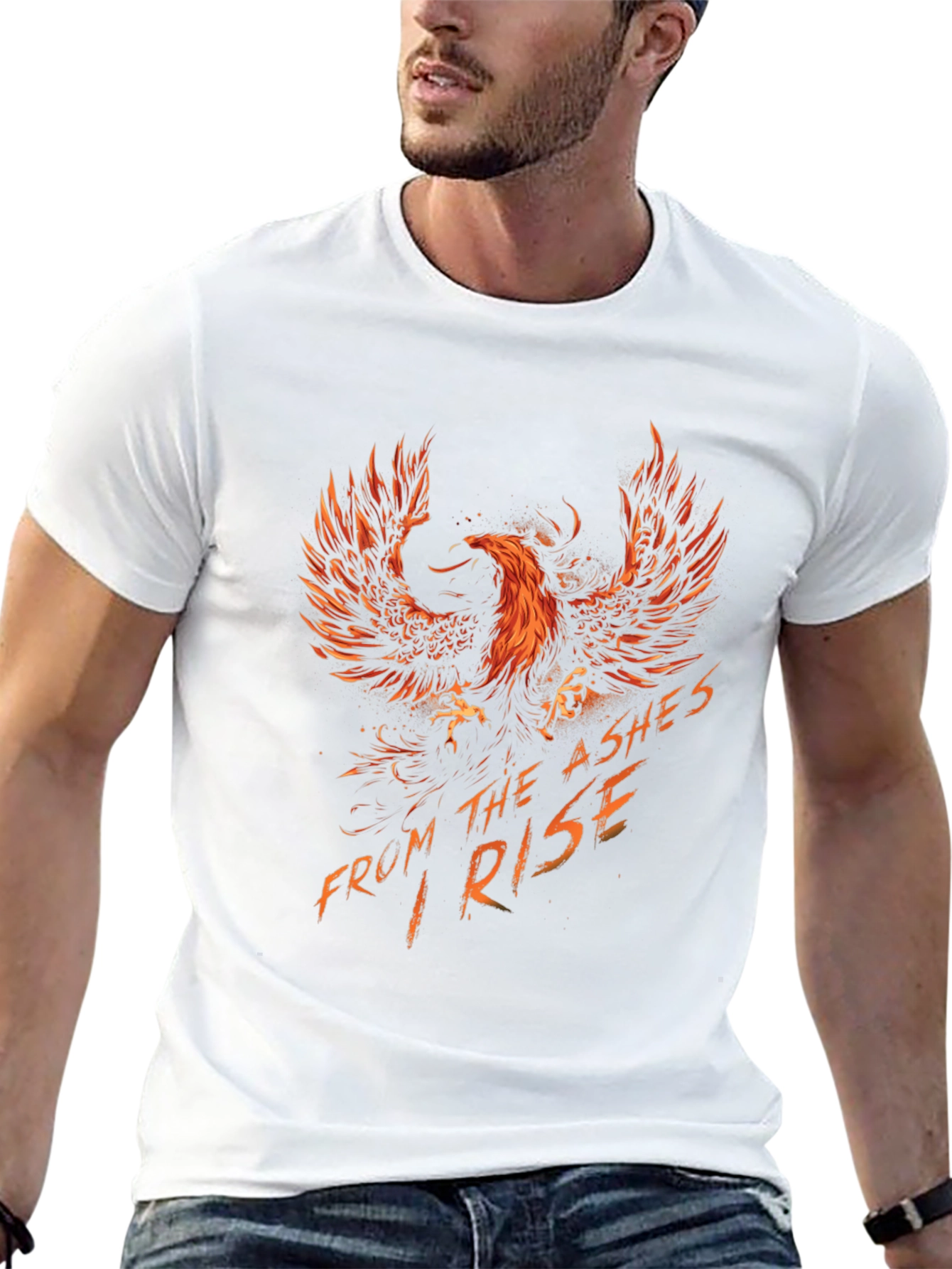 Black Phoenix Rising Men's Graphic T-Shirt view 13