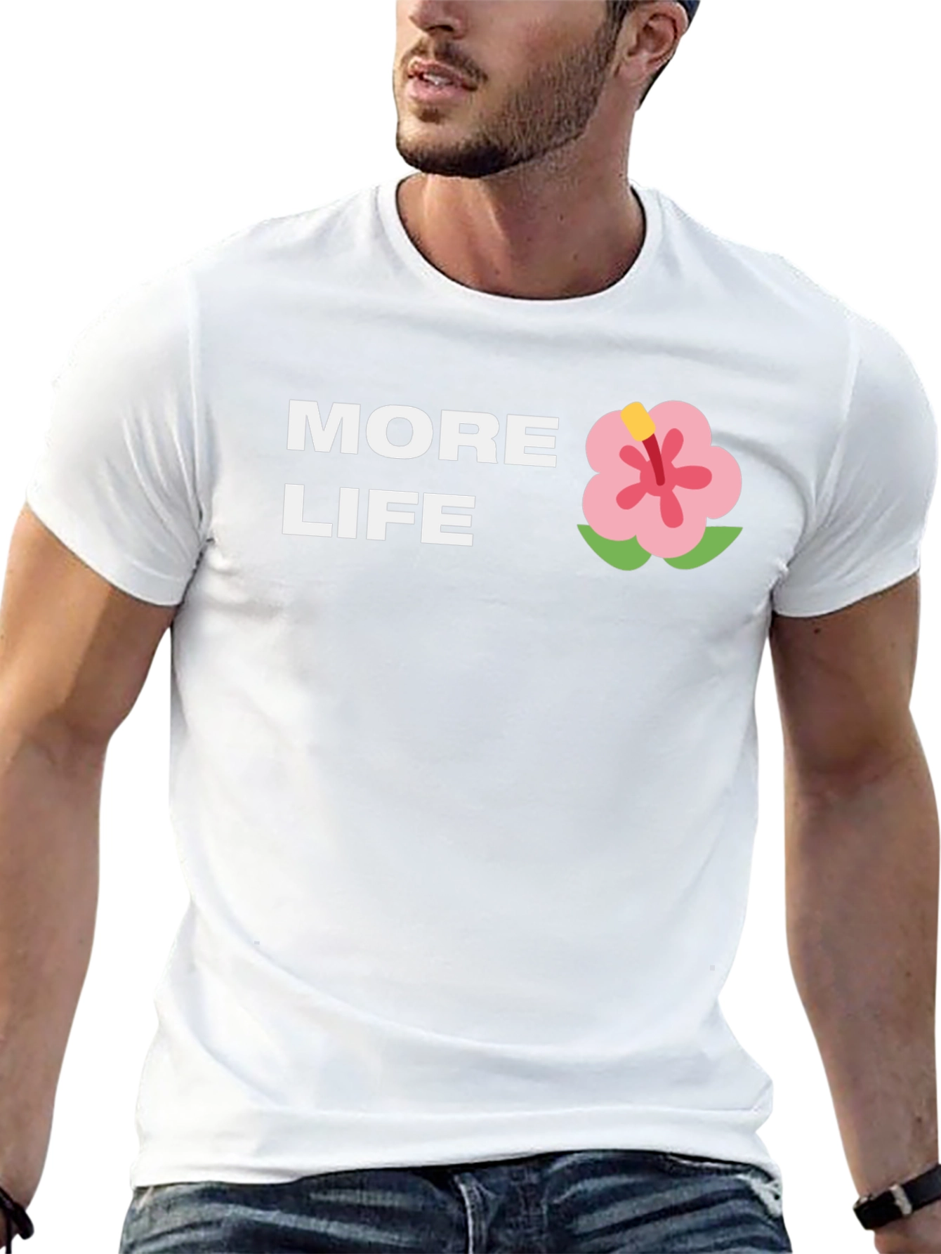 Black More Life Graphic Tee - Casual Black T-Shirt view 13