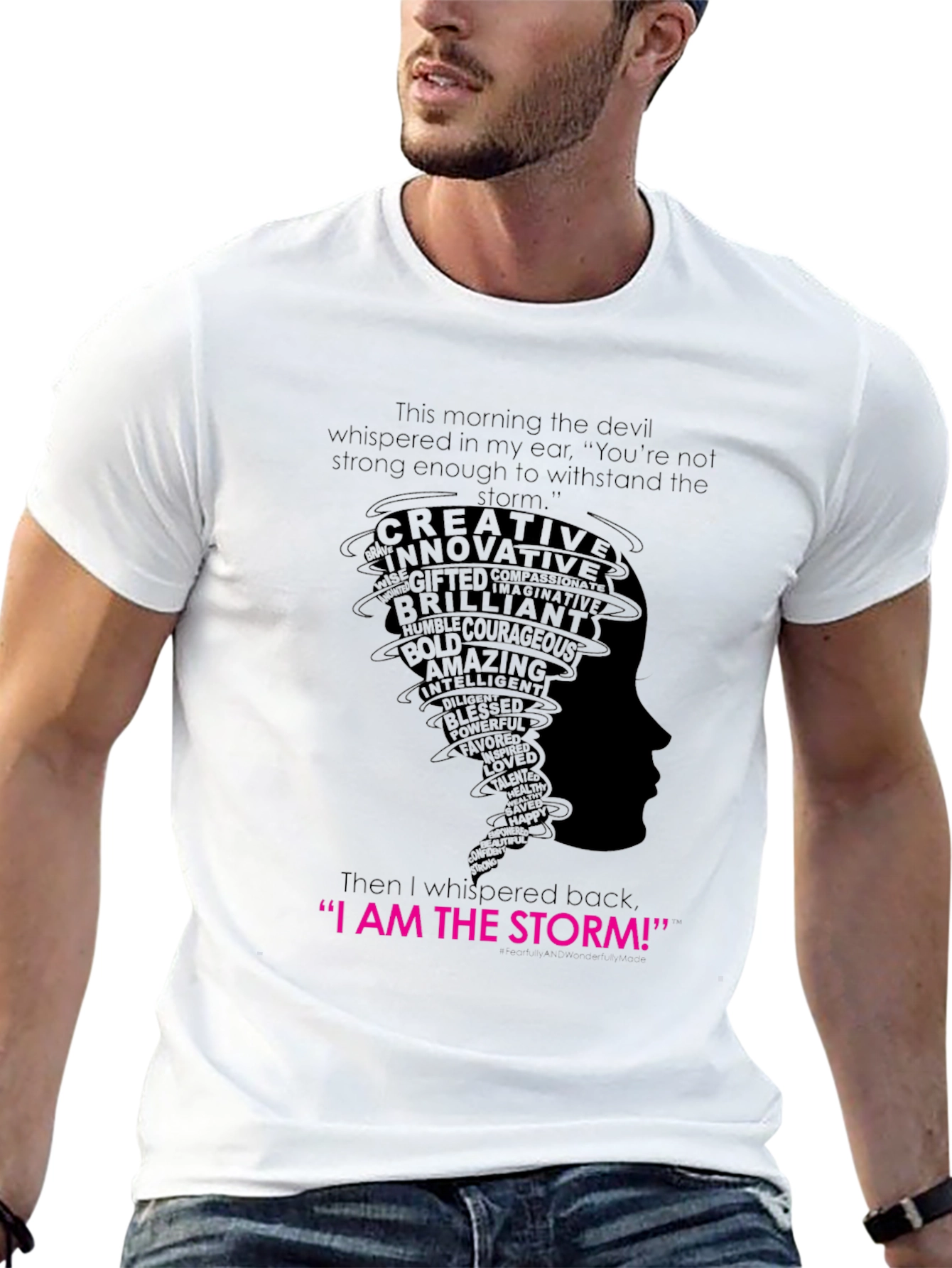 Black I AM THE STORM Graphic Tee - Empowering Women's T-Shirt view 13