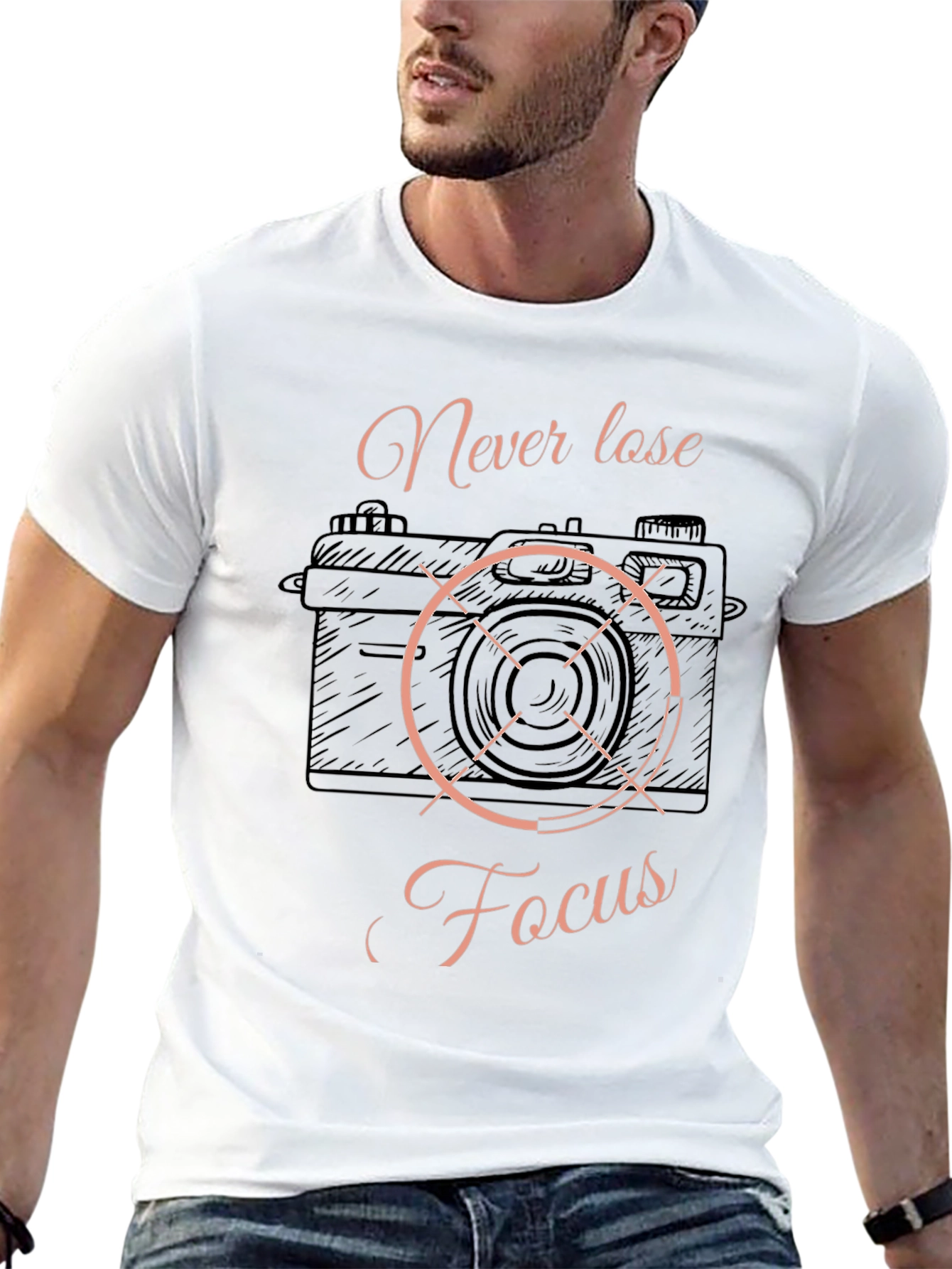 Black Never Lose Focus Graphic Tee view 13