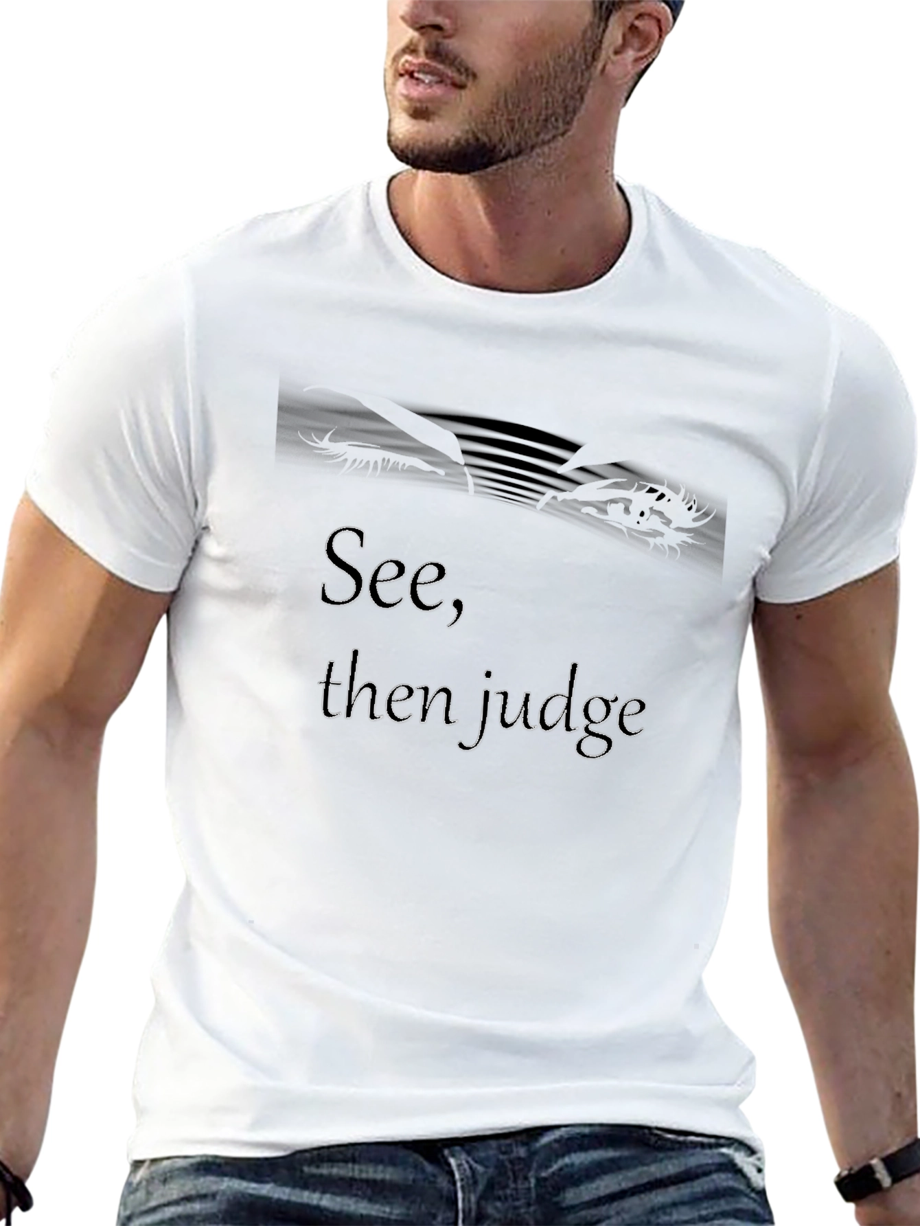 Black See, Then Judge - Graphic Tee view 13