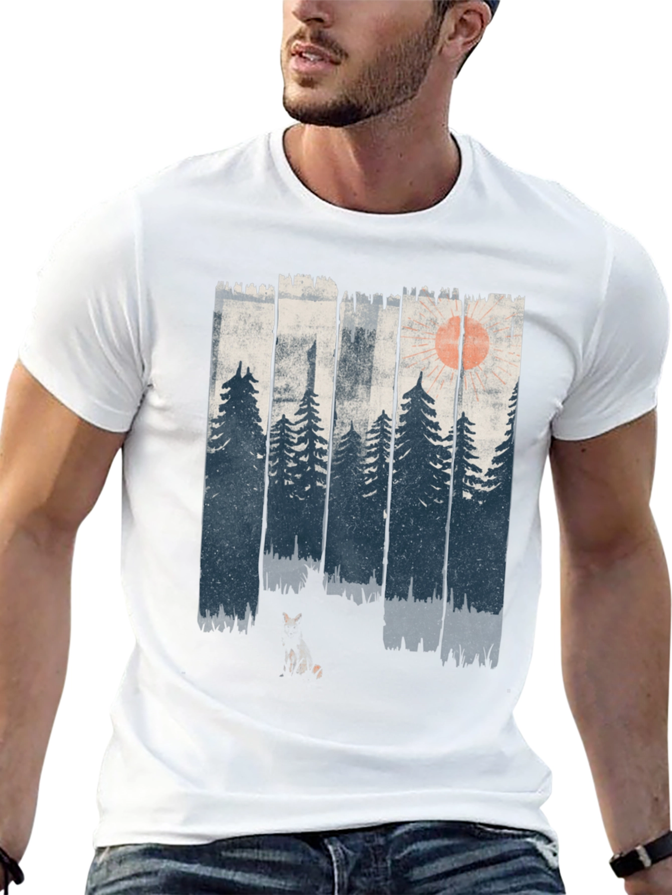 Black Forest Scene T-Shirt - Nature Lover's Tee view 13