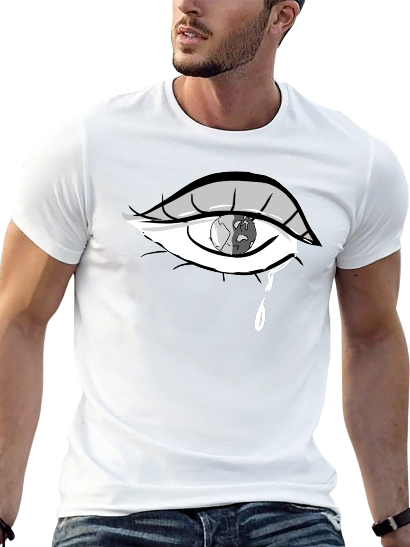 Black Eye Crying Earth T-Shirt view 13