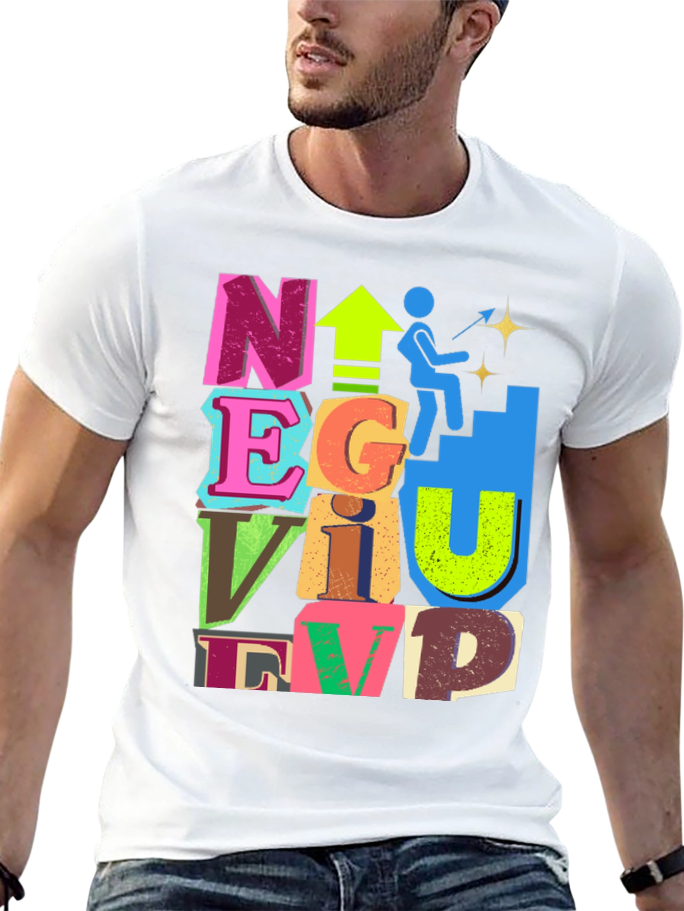 Black Motivational Graphic Tee - Climb to the Top! view 13