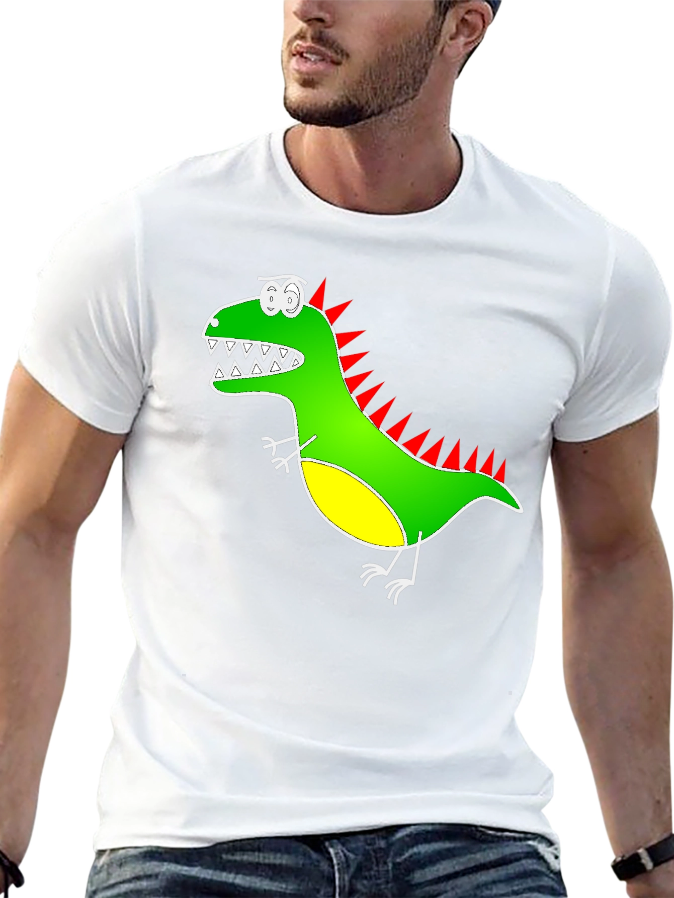Black Dino Graphic Tee - Quirky & Fun Design view 13