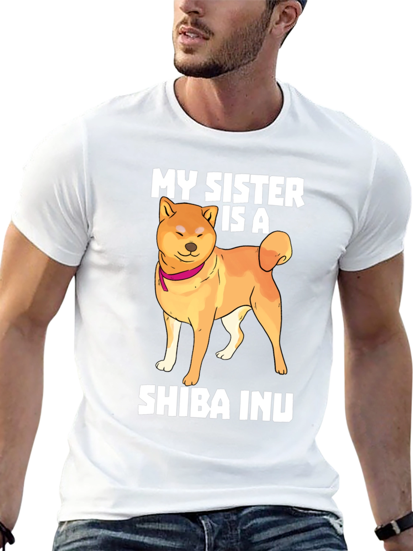 Black My Sister is a Shiba Inu T-Shirt view 13