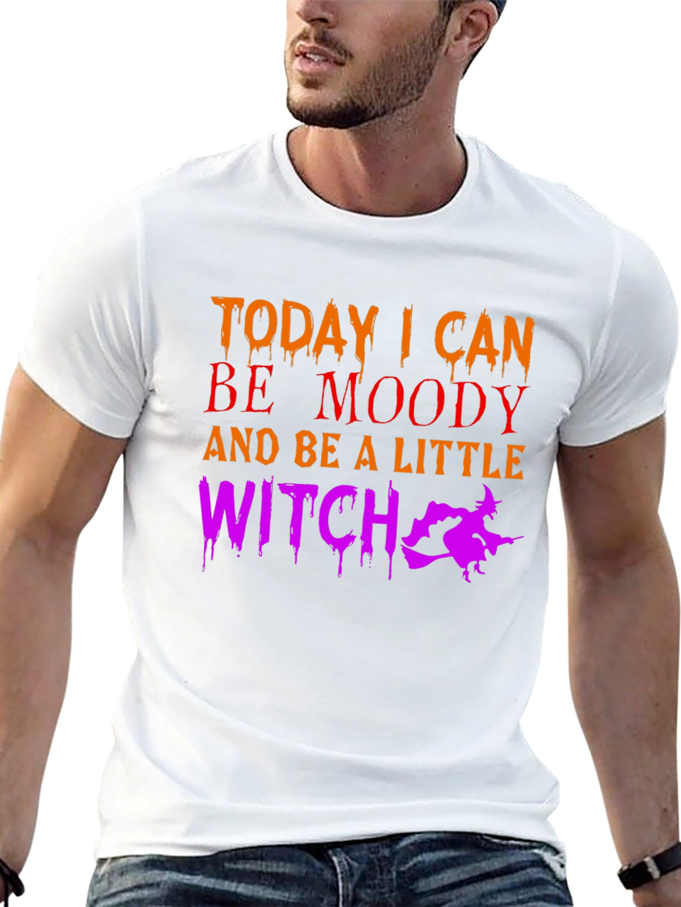 Black Moody Witch Halloween T-Shirt view 13