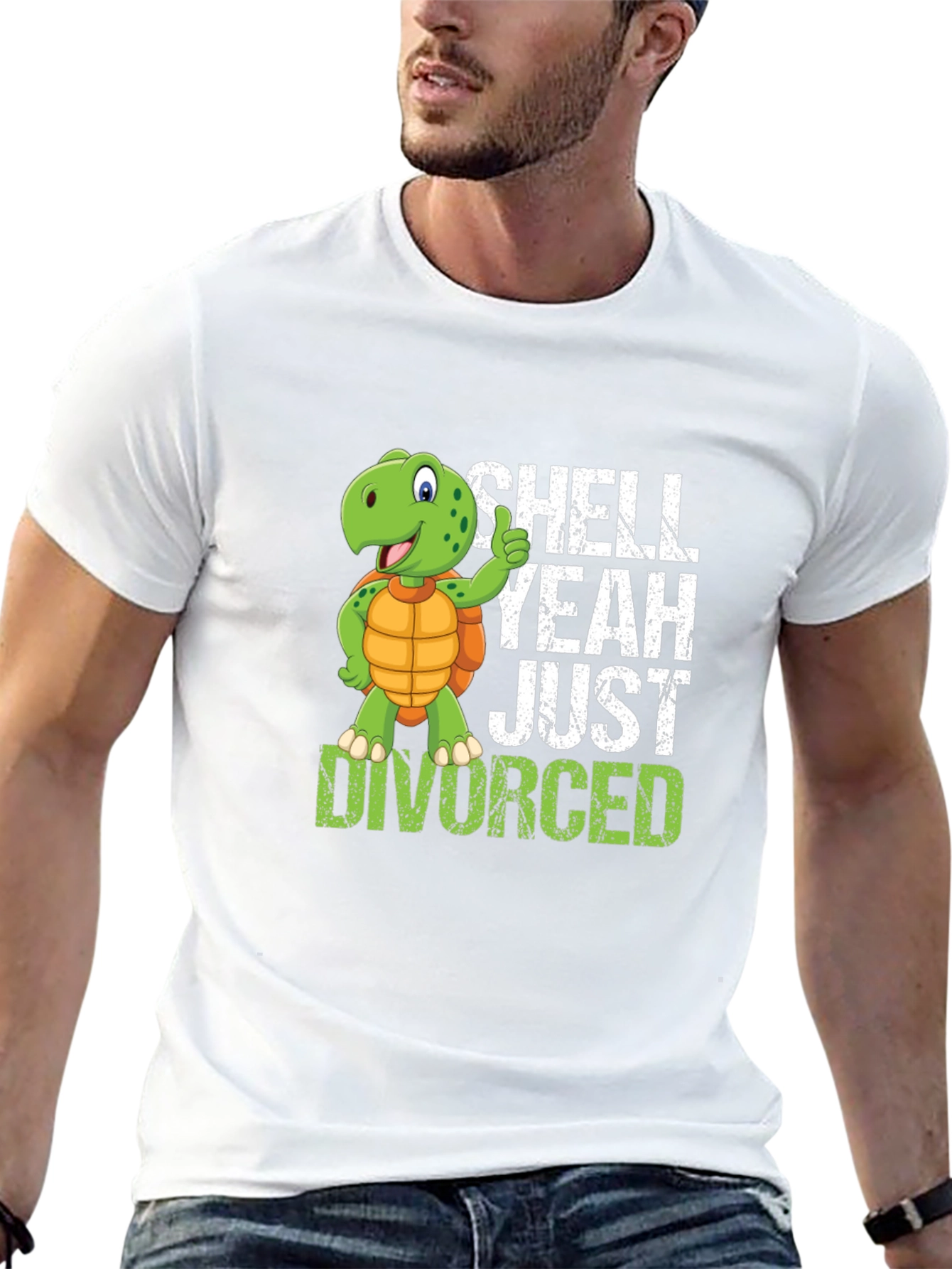 Black Shell Yeah Just Divorced T-Shirt - Funny Divorcee Gift view 13