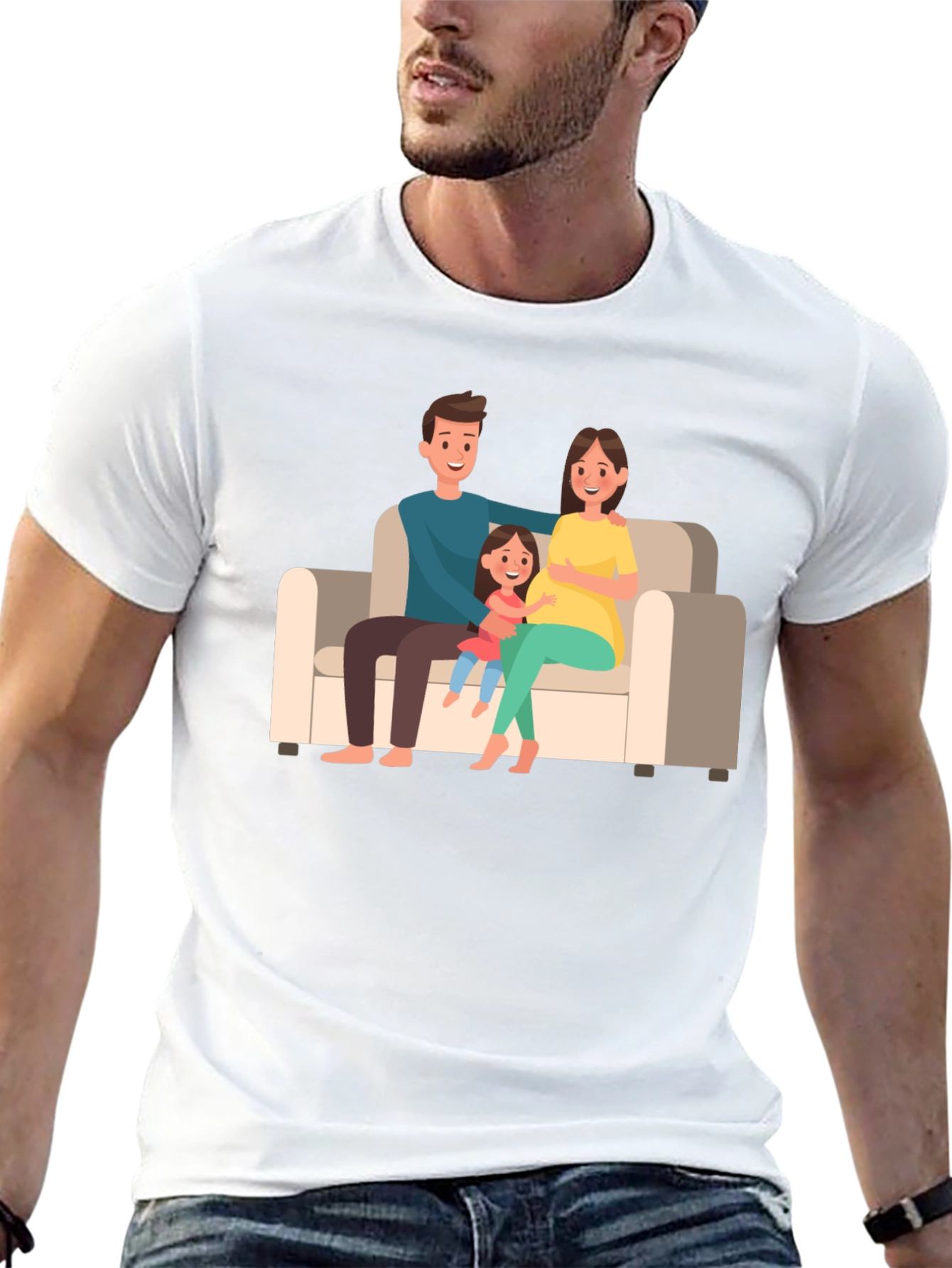 Black Family Portrait Graphic Tee - Black Cotton Comfort view 13