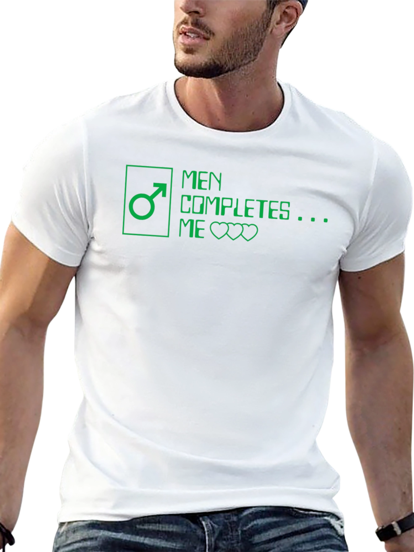 Black Men Completes Me Novelty Graphic T-Shirt view 13