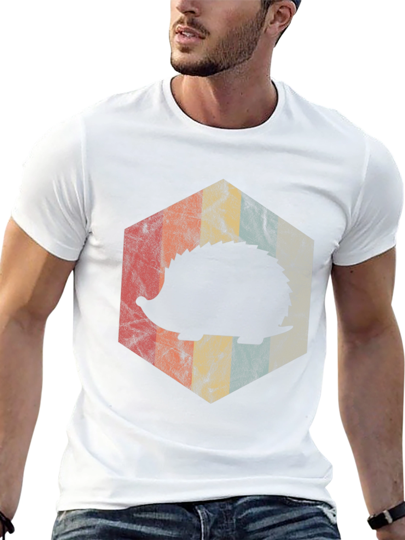 Black Retro Hedgehog Graphic Tee view 13