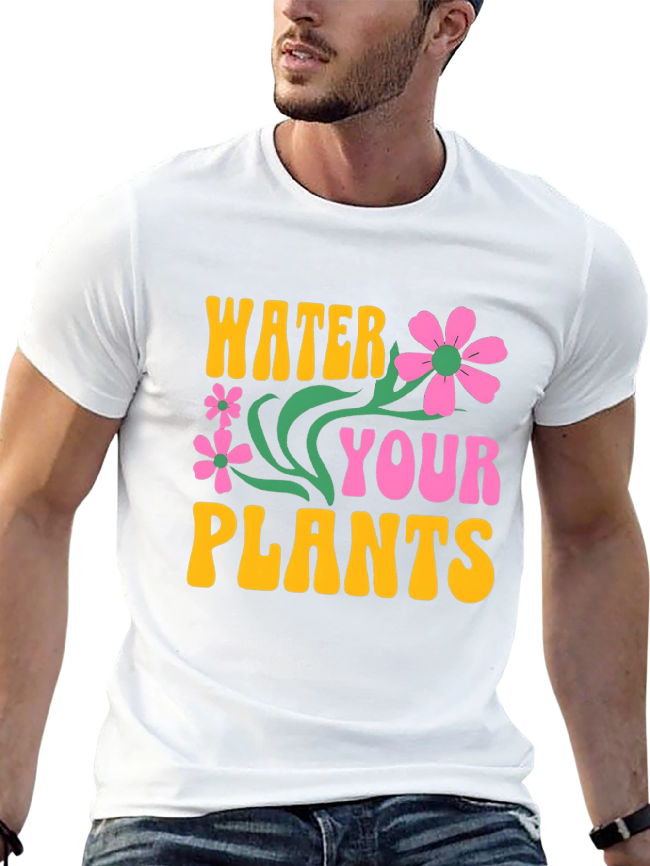 Black Water Your Plants Graphic T-Shirt view 13