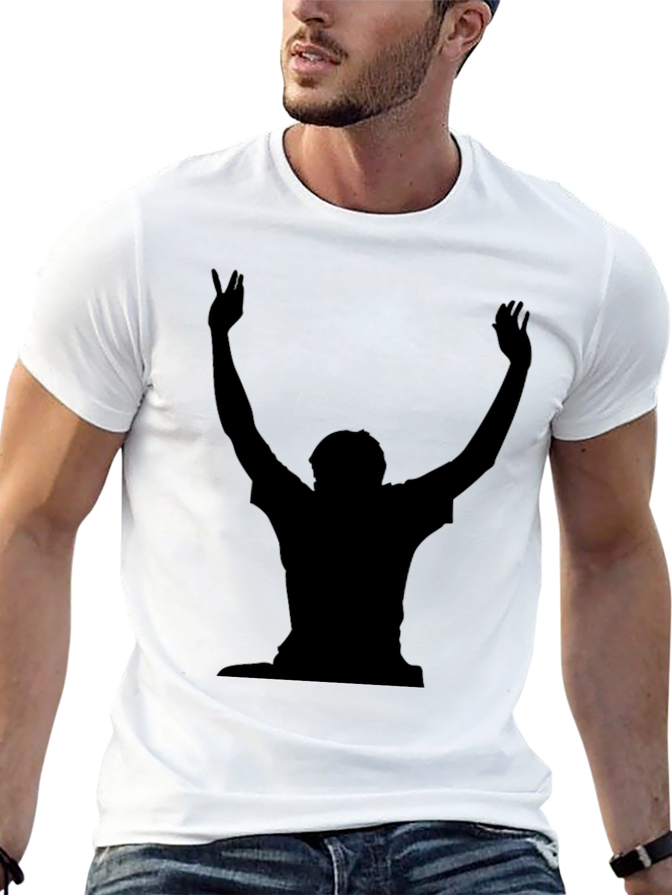 Black Silhouette Graphic T-Shirt - Black view 13