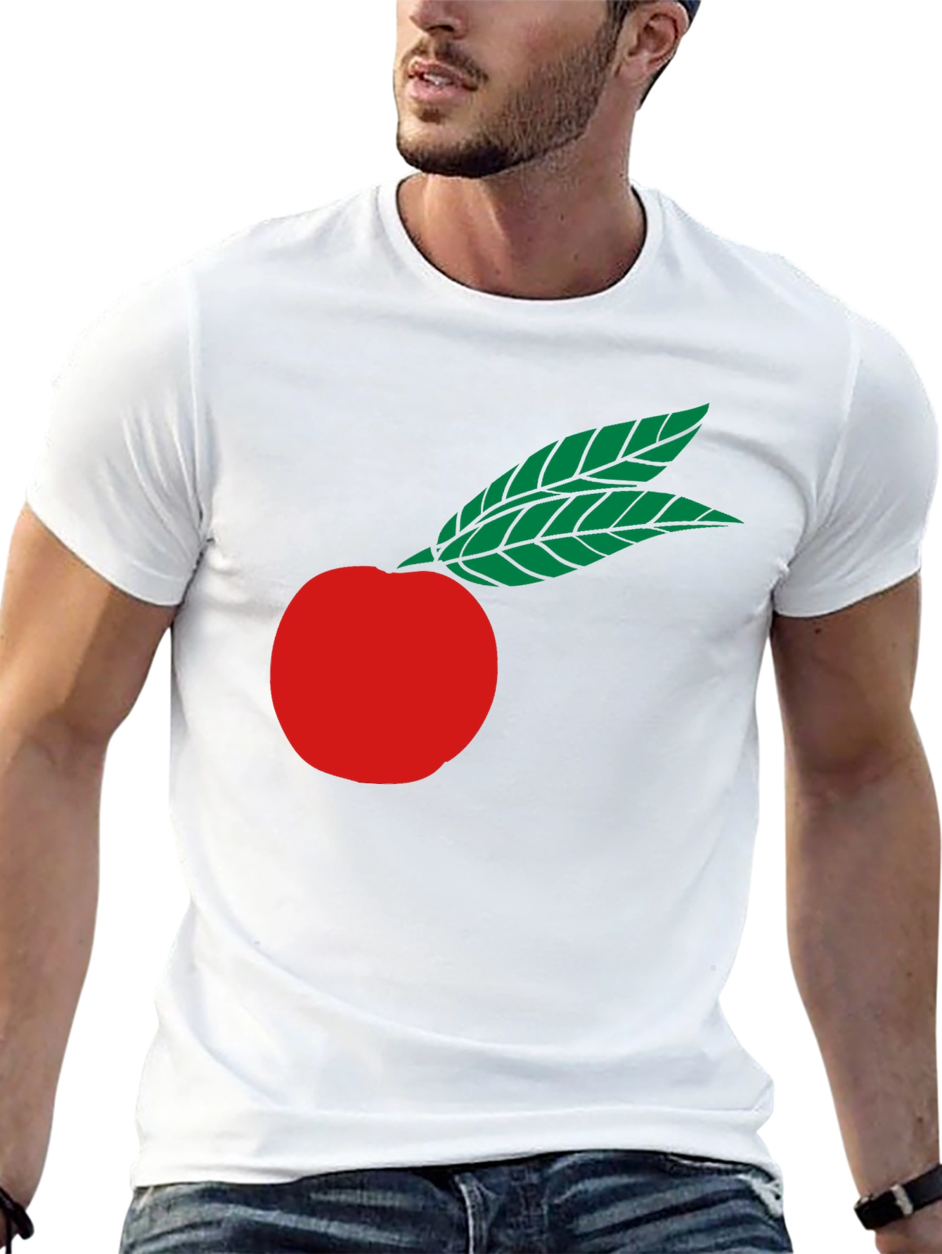 Black Red Fruit Graphic Black T-Shirt view 13