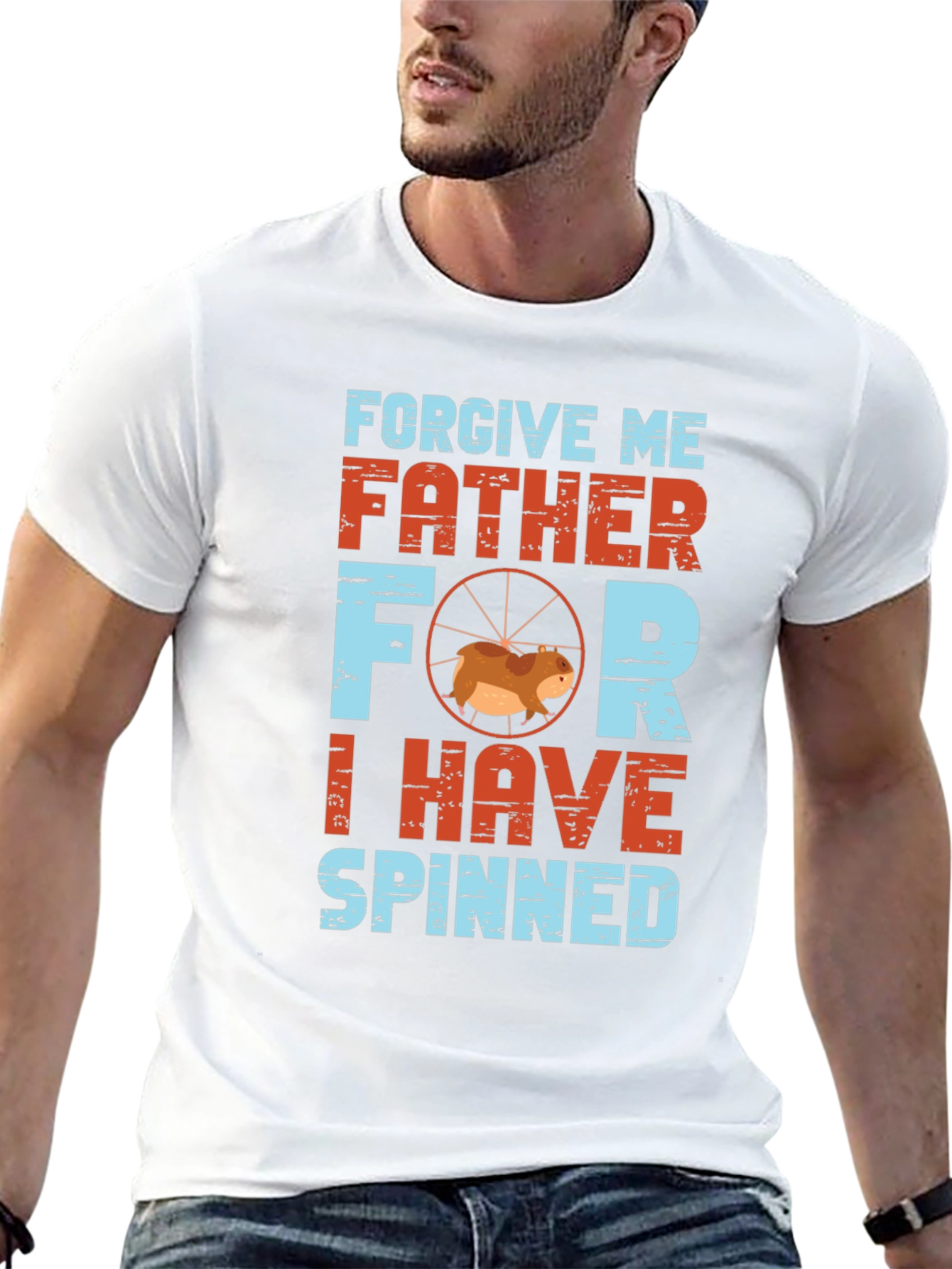 Black Forgive Me Father I Have Spinned T-Shirt view 13