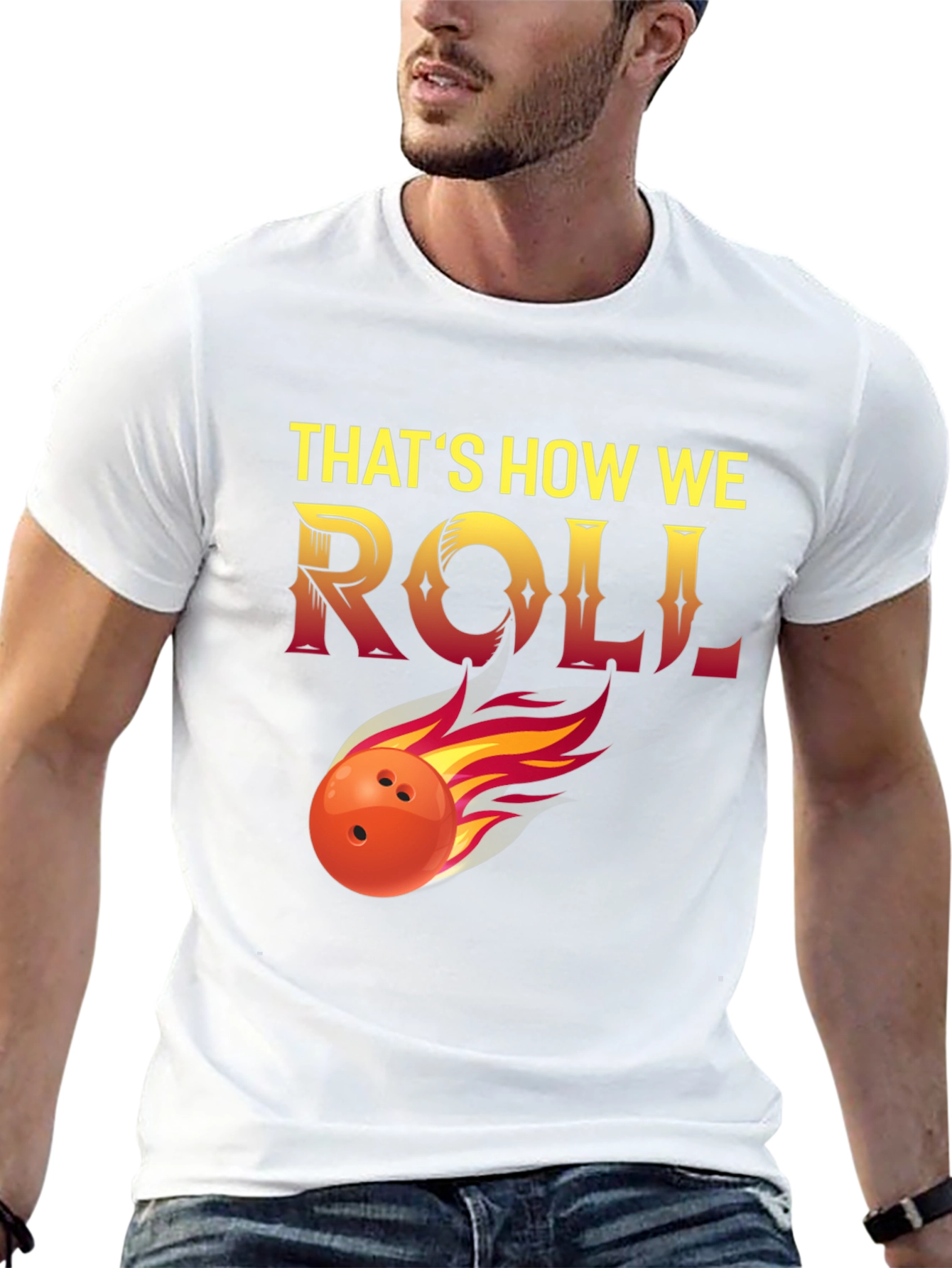 Black That's How We Roll Bowling T-Shirt view 13