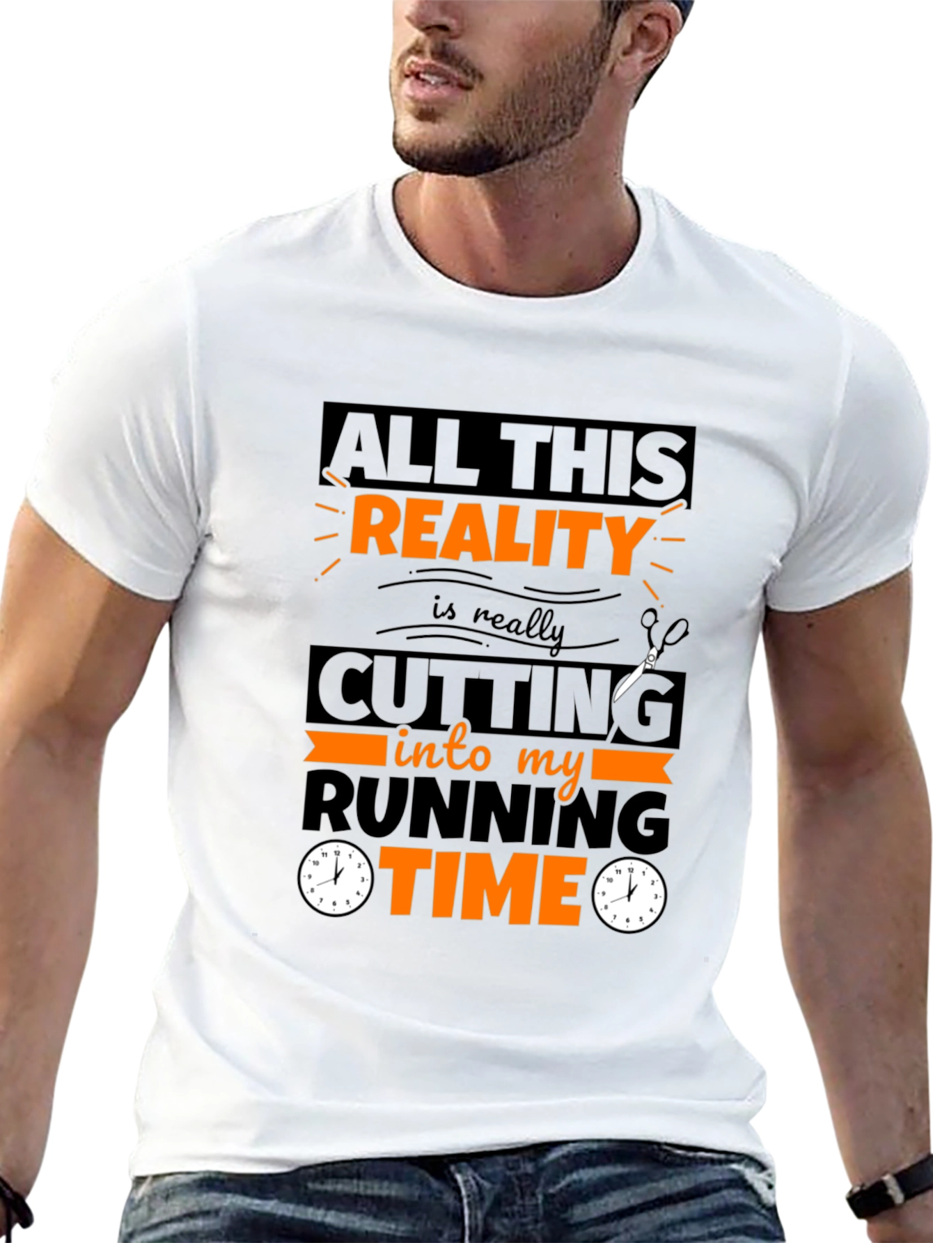 Black Reality Cutting Into My Running Time T-Shirt view 13