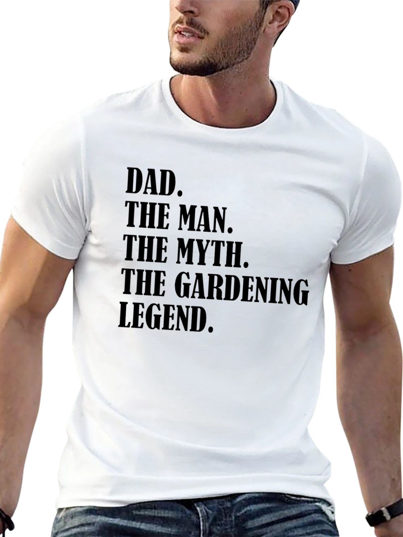 Black Dad Gardening Legend Black Graphic T-Shirt view 13
