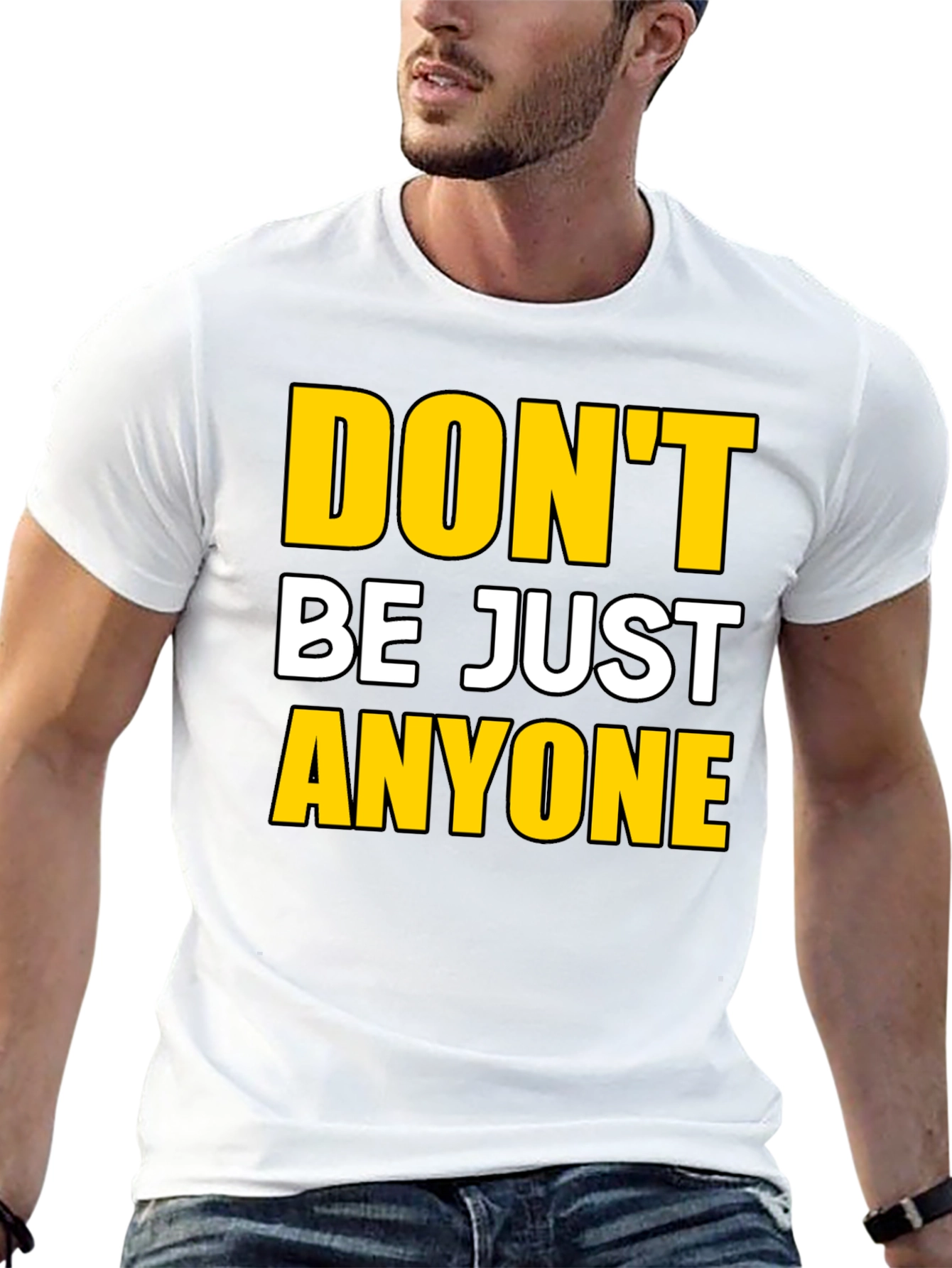 Black Don't Be Just Anyone Graphic Tee - Black view 13