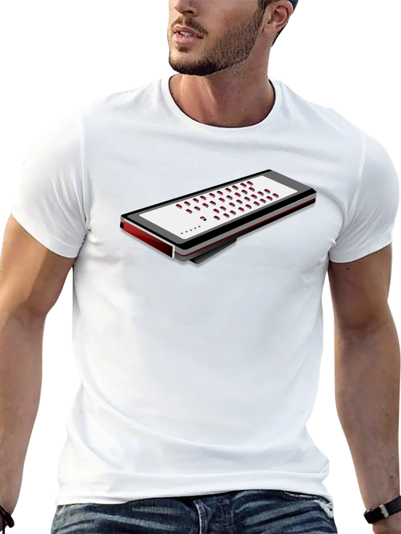 Black Novelty Musical Keyboard T-Shirt view 13