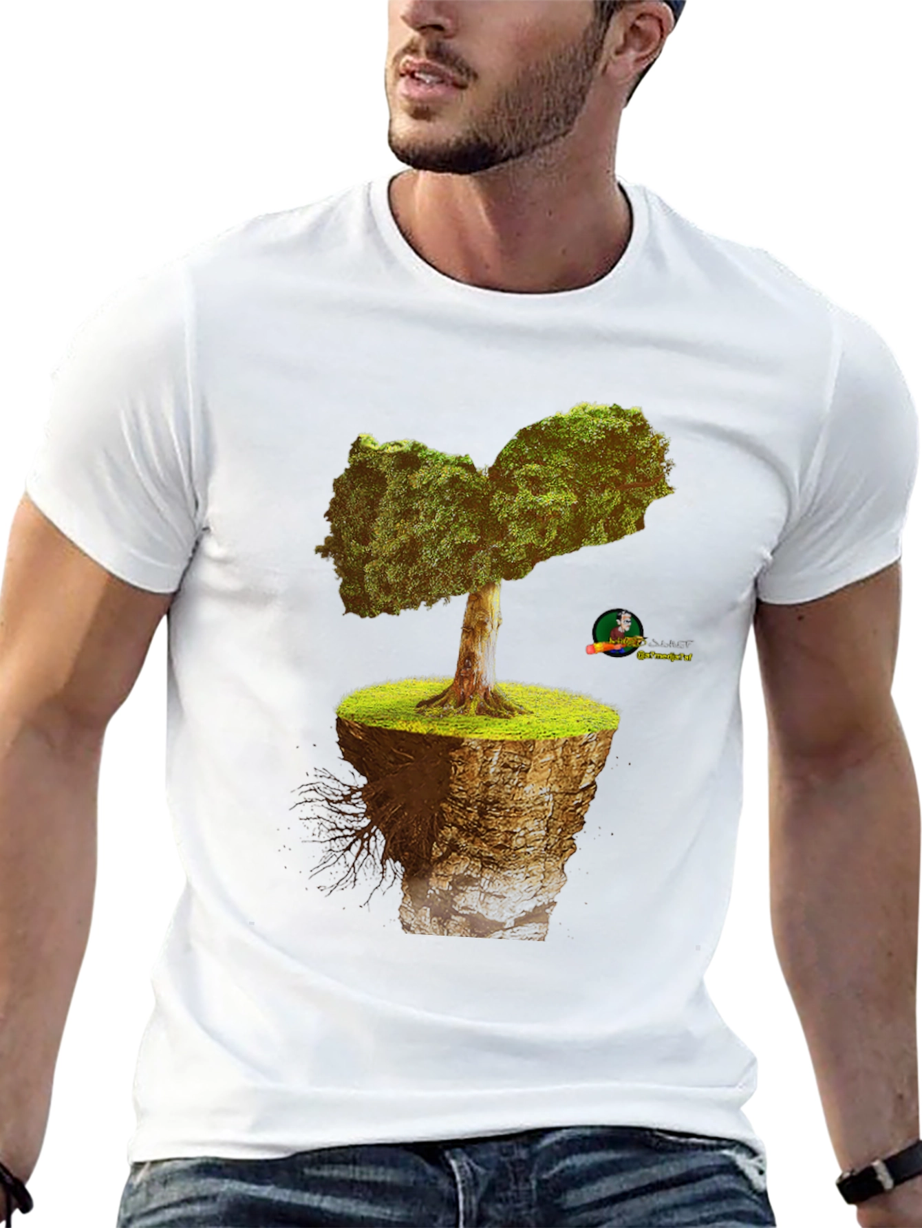 Black Unique Tree T-Shirt - Nature Design view 13