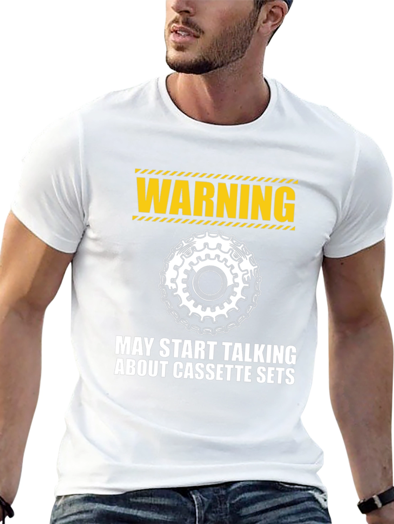 Warning: Cassette Sets T-Shirt - Cycling Enthusiast Apparel - 13