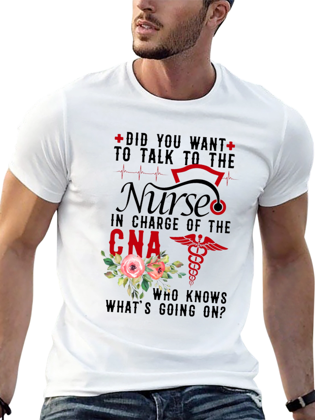 Black Nurse CNA T-Shirt - Did You Want To Talk To The Nurse Design view 13