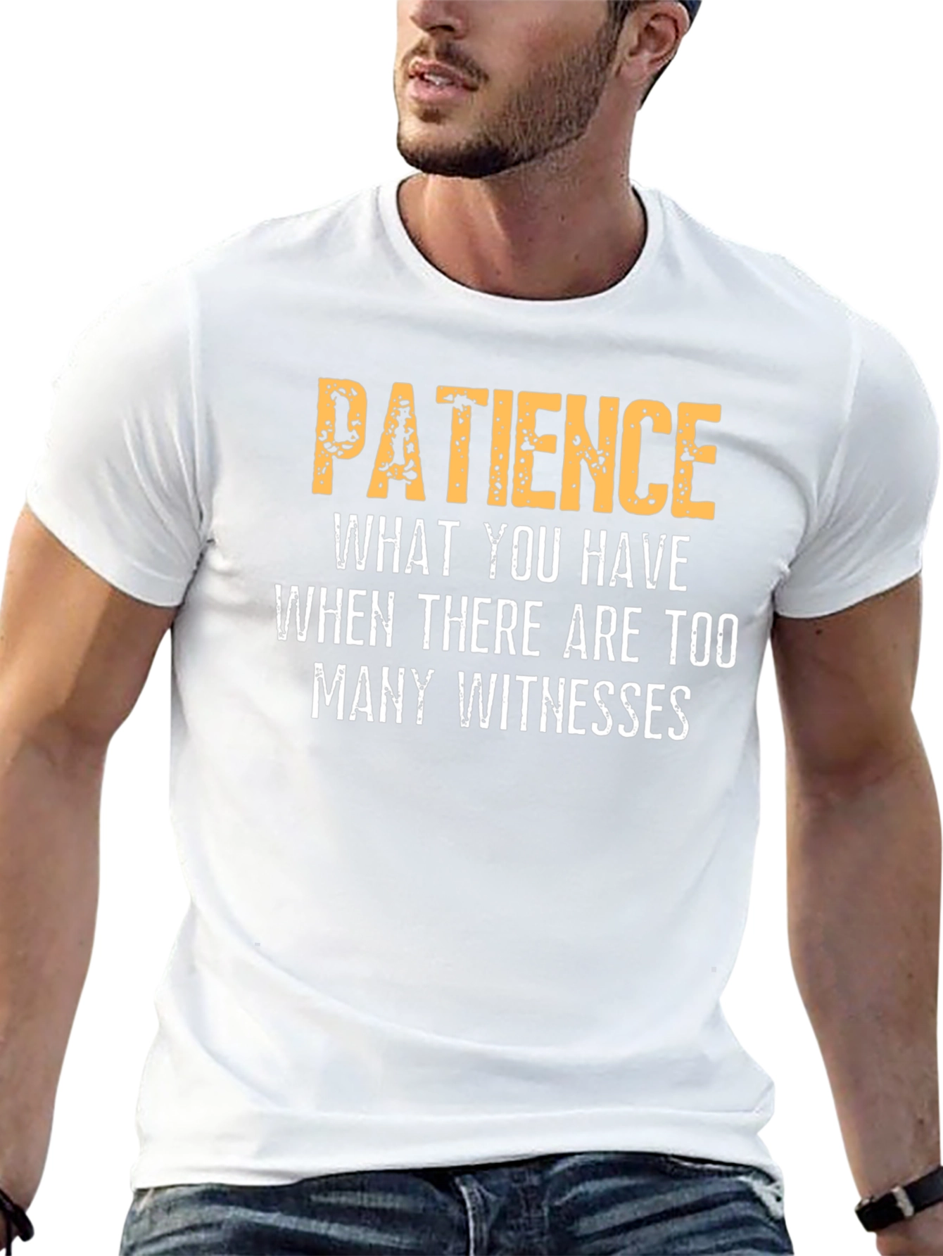 Black Patience Funny Sarcastic Humor Graphic T-Shirt view 13