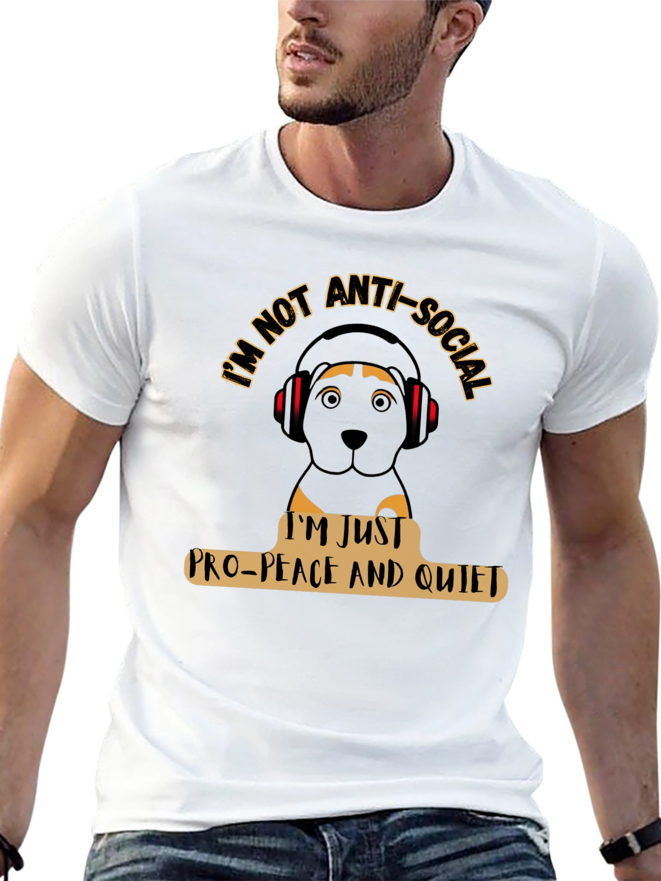 Black Anti-Social Pro-Peace T-Shirt view 13